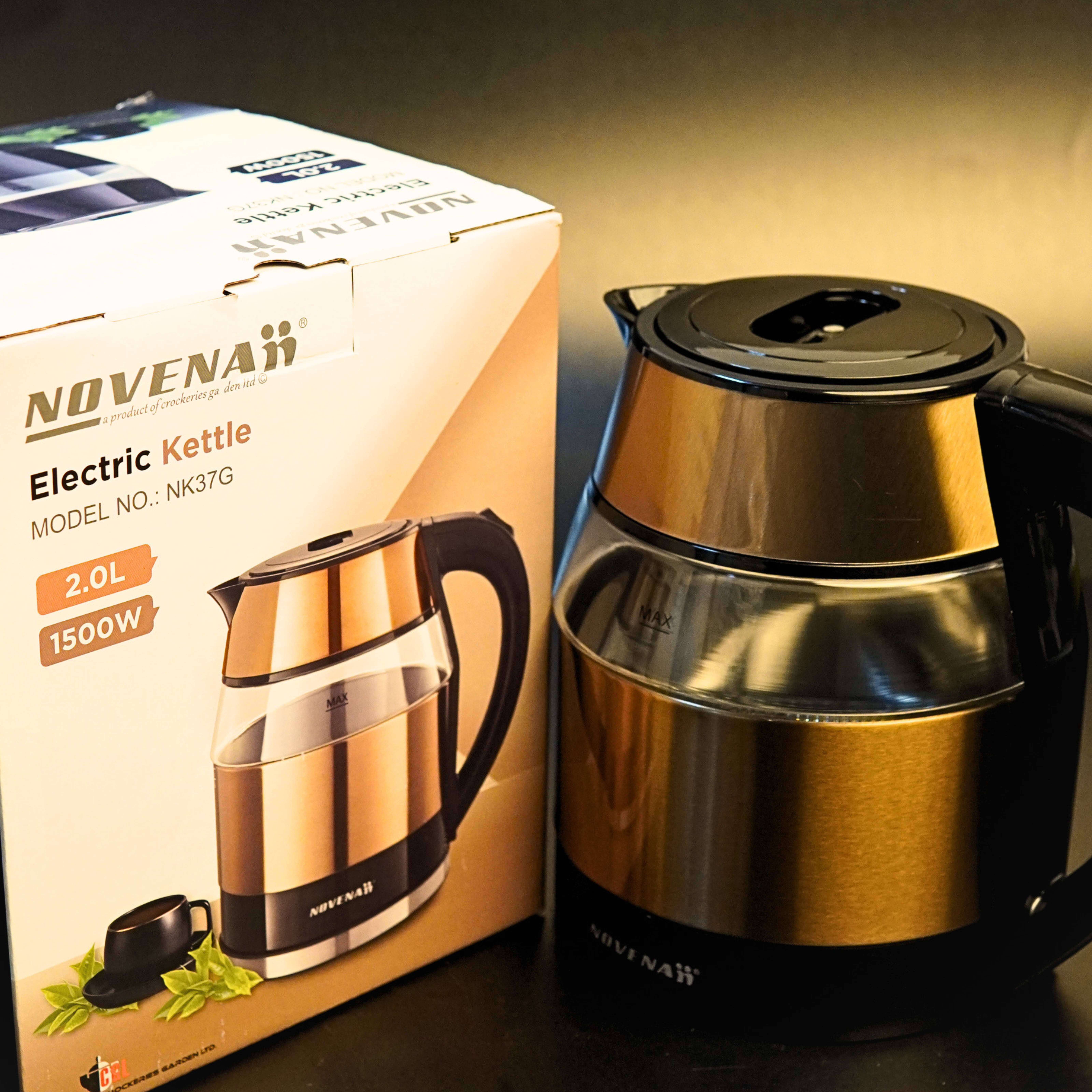 Novena NK37G 2.0L Automatic Cordless Electric Kettle