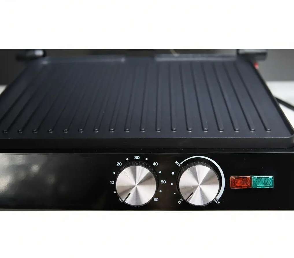 Novena NGM-1875 Electric Contact Grill & Sandwich Press – 1800W, 3-in-1 Cooking (Contact / Press / Open Grill)