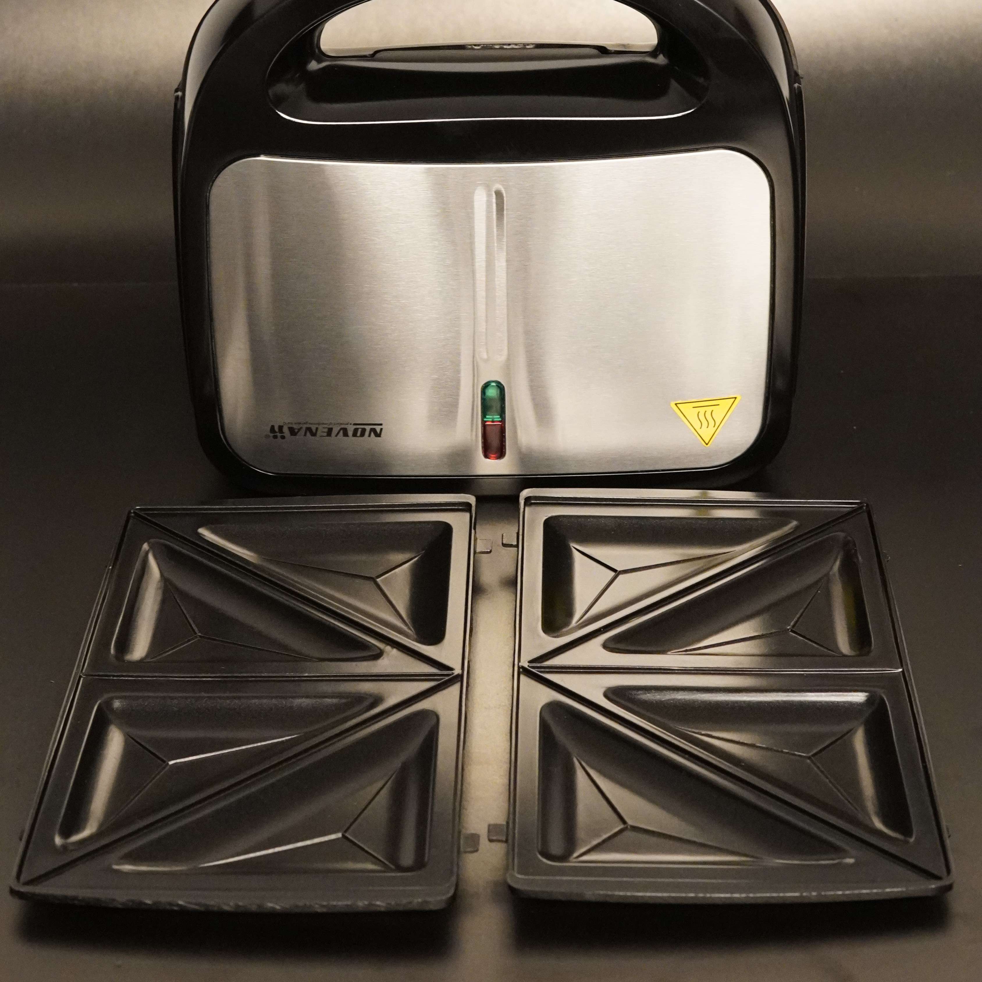 Novena NSWM-2025 Double Waffle & Sandwich Maker – 850W, 2-in-1 Family Fun Machine with Non-Stick Interchangeable Plates