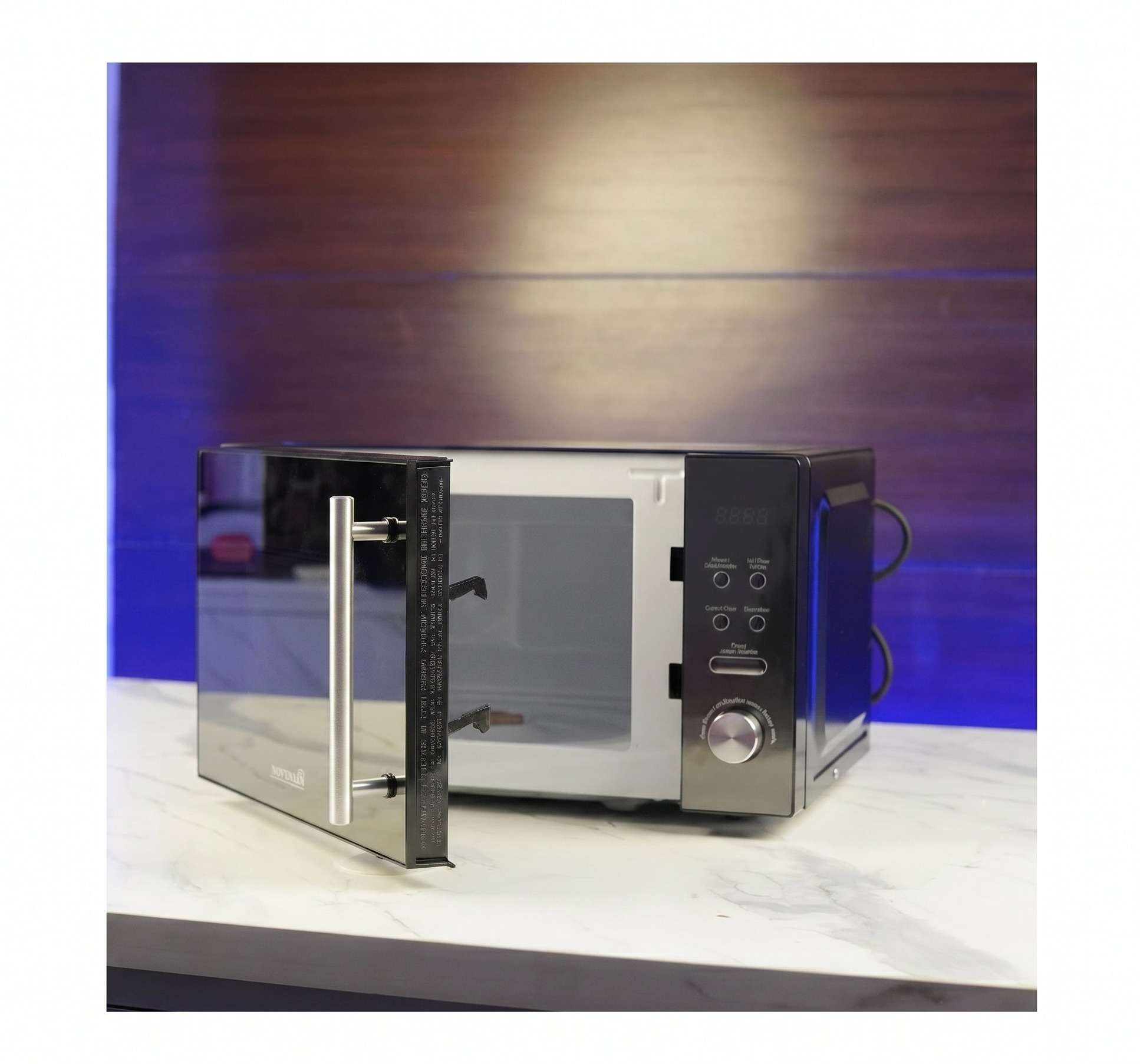 NOVENA Black Berry Microwave Oven with Grill NMW-348 - 20L Capacity, LED Display, Child Safety Lock