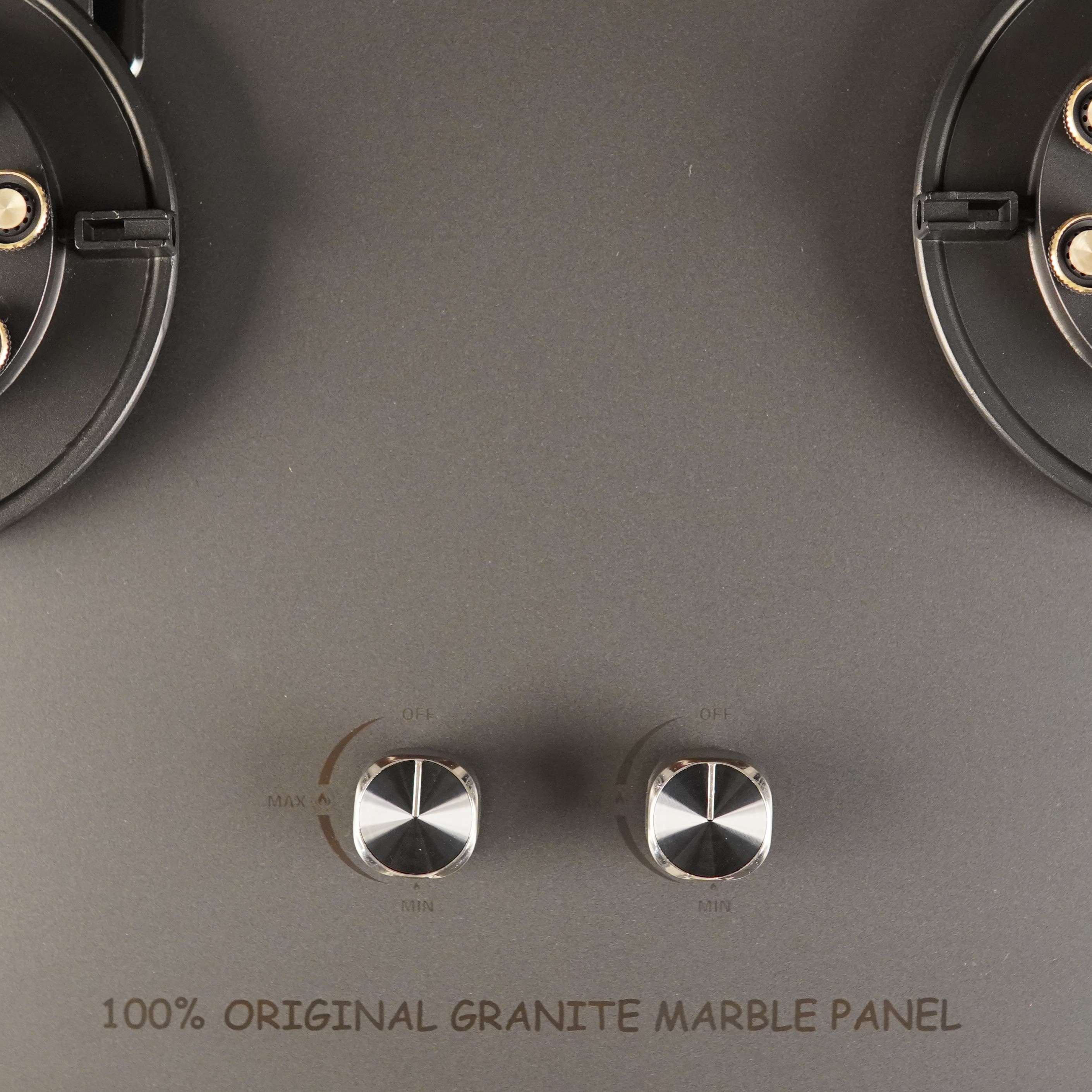 NOVENA NGB-4202F Built-in Gas Stove - 2 Burner with Auto Ignition & Nano Marble Panel