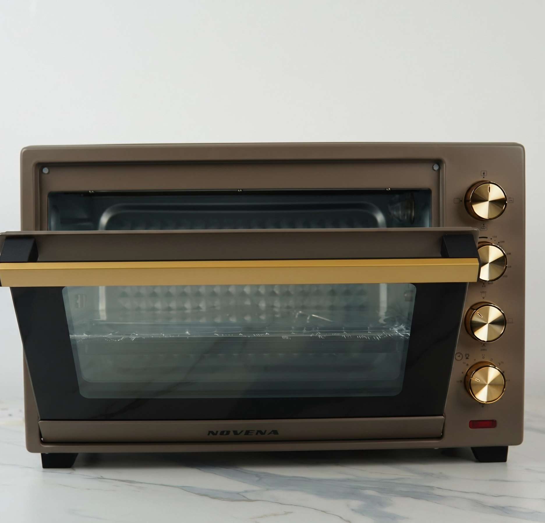 NOVENA NGO-555G 55L Convection Rotisserie Electric Oven with Timer - 2000W Inverter Technology