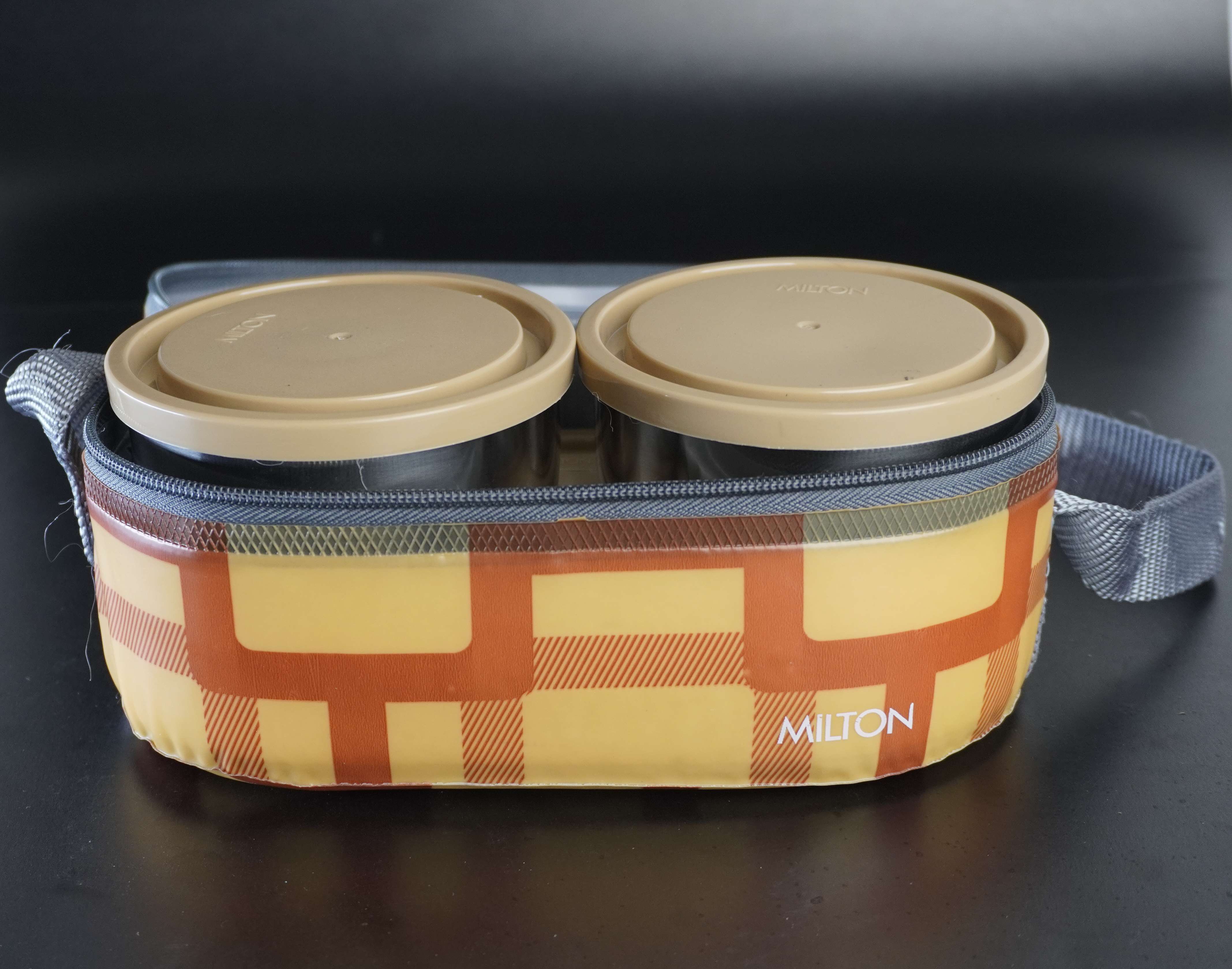 Milton Corporate Lunch Steel Softline Tiffin – 3-Piece Insulated Stainless Steel Set