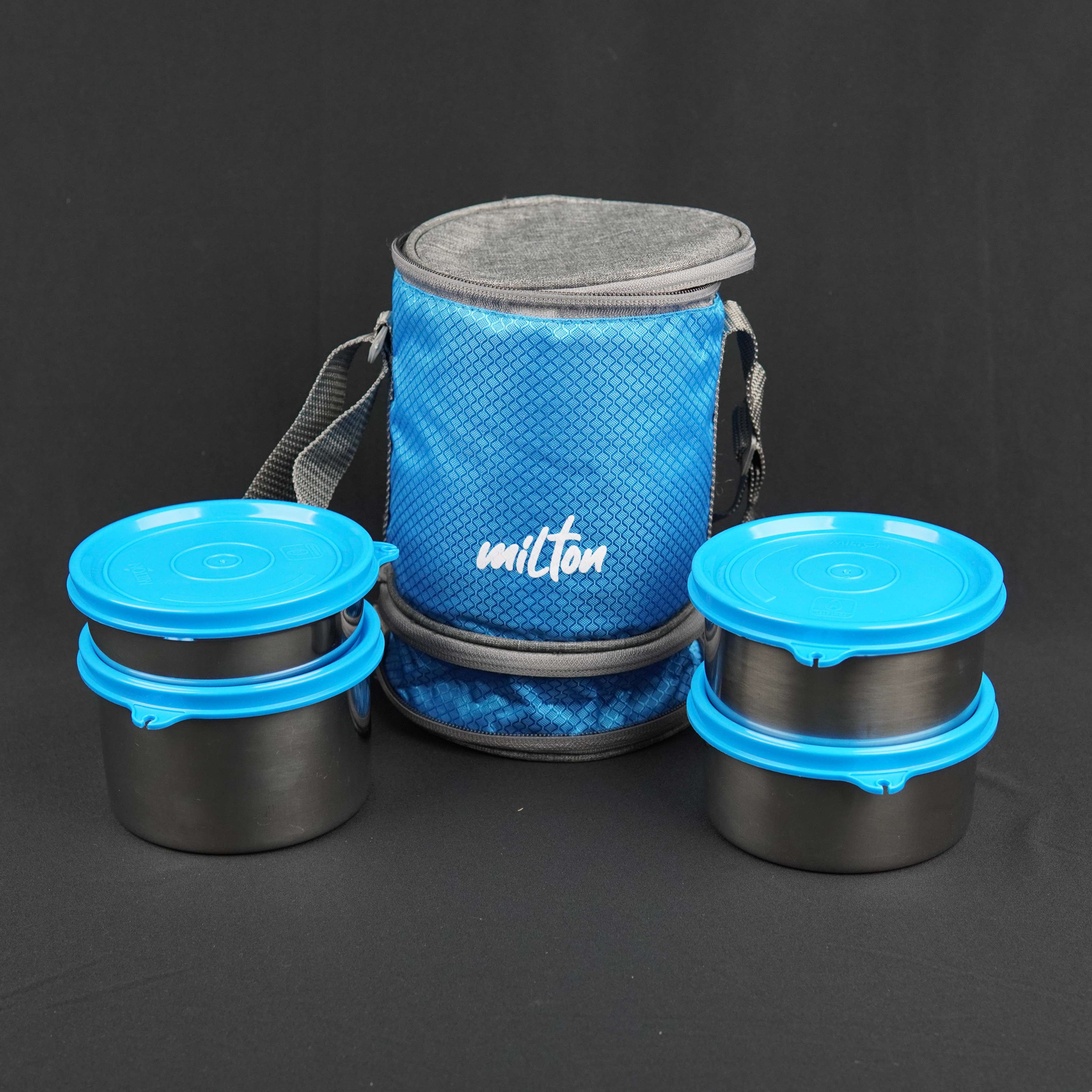 Milton Expando Tiffin 3+1 Softline – Insulated Stainless Steel Lunch Box Set