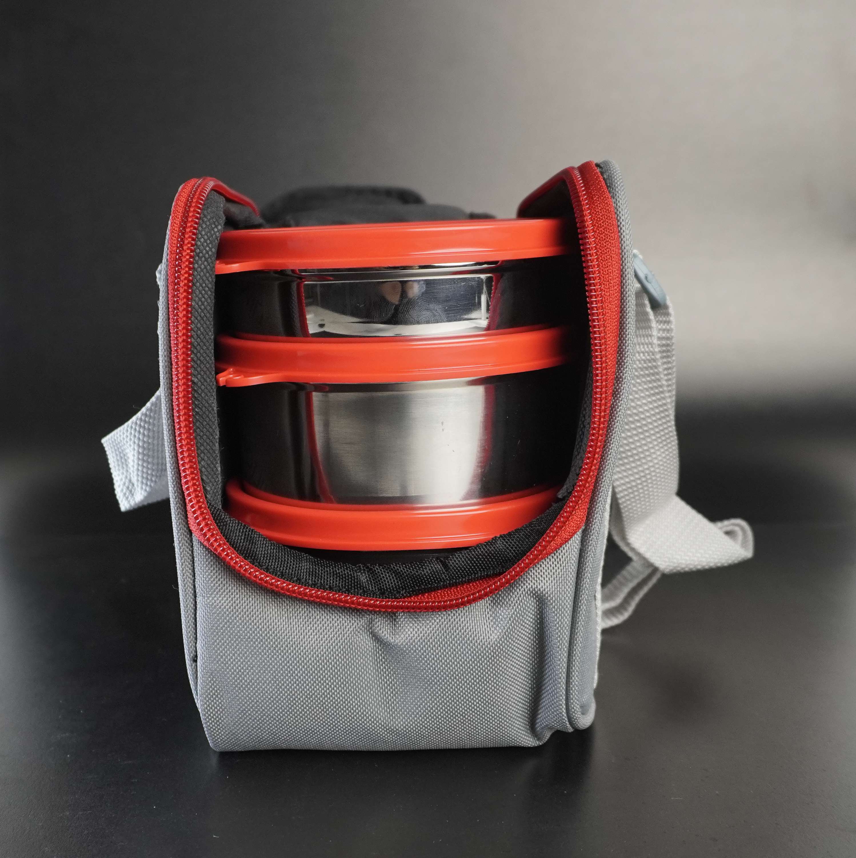 Milton Tasty Lunch 3 Steel Softline Tiffin – 3-Piece Insulated Lunch Box Set