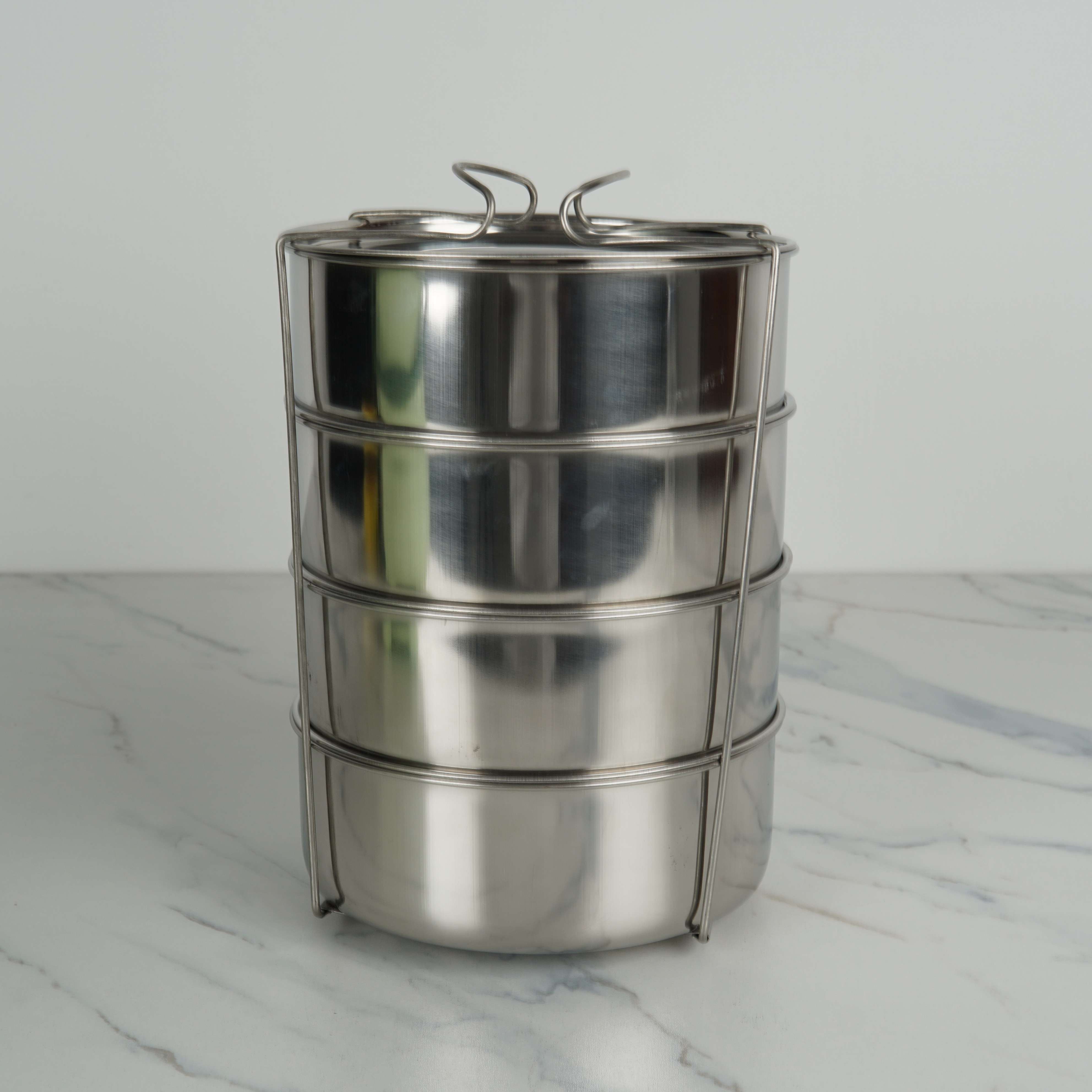 Milton Trojan 4 Thermoware Insulated Tiffin – 4-Piece Stainless Steel Set