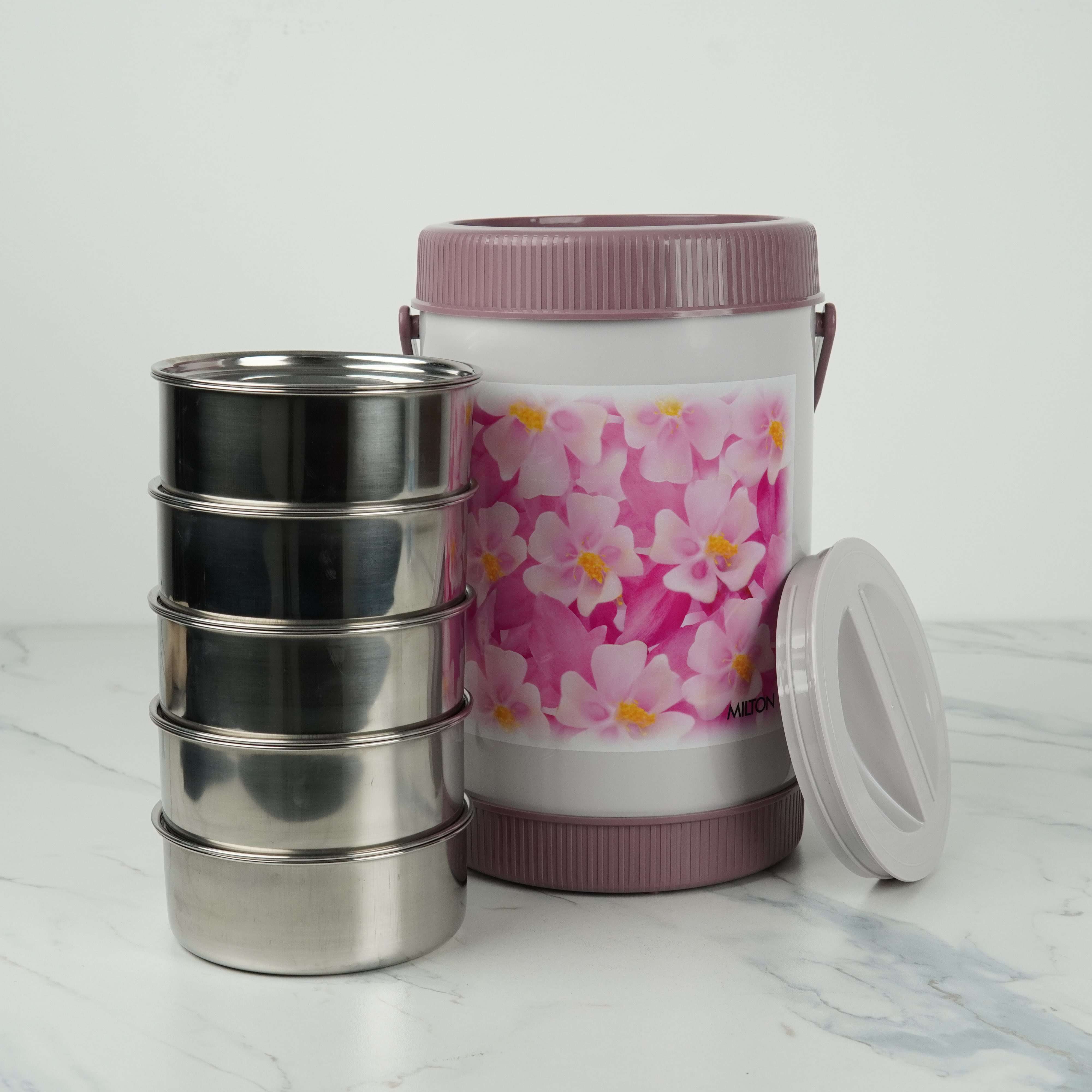 Milton Senator 5 Thermoware Insulated Tiffin – 5-Piece Stainless Steel Set