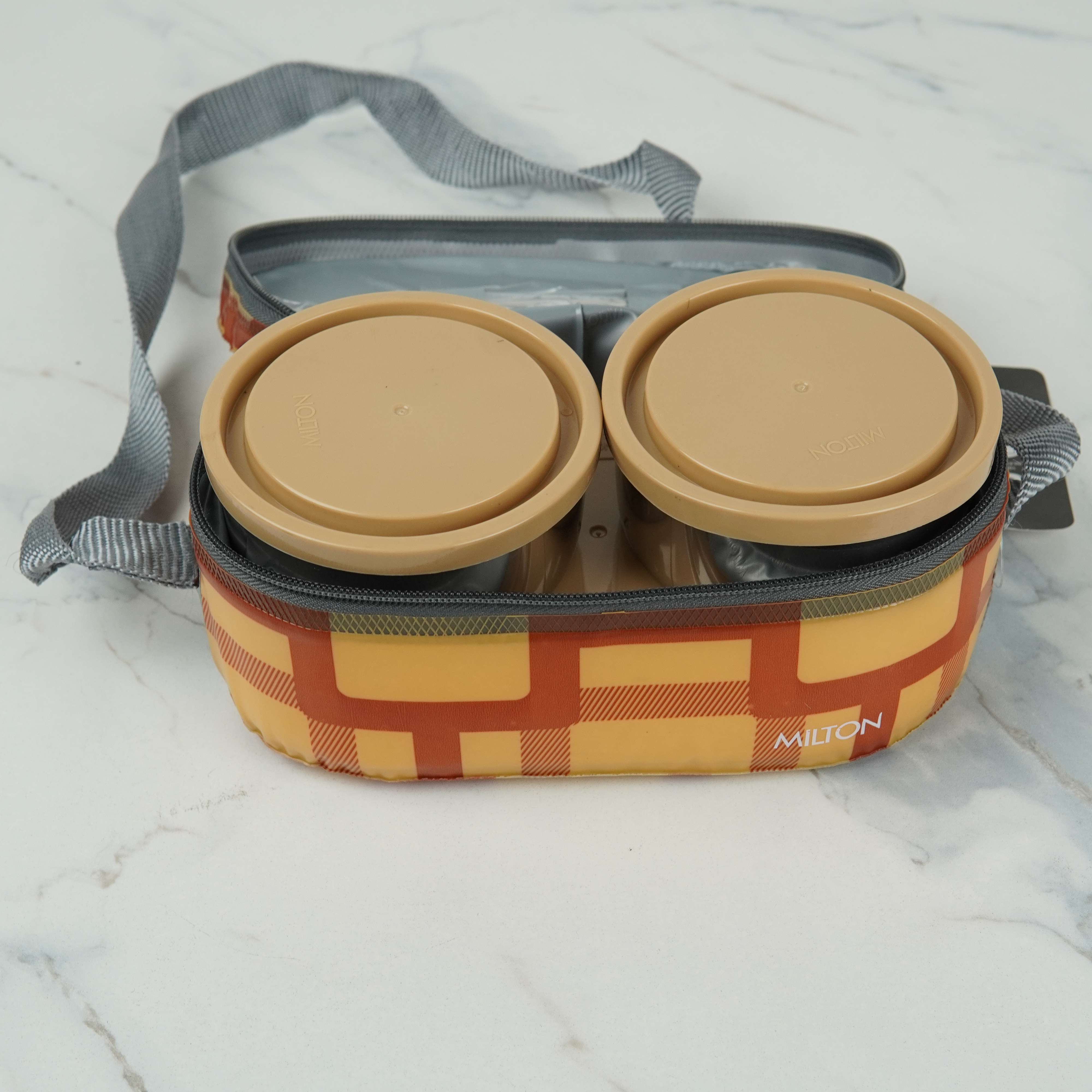 Milton Corporate Lunch Steel Softline Tiffin – 3-Piece Insulated Stainless Steel Set