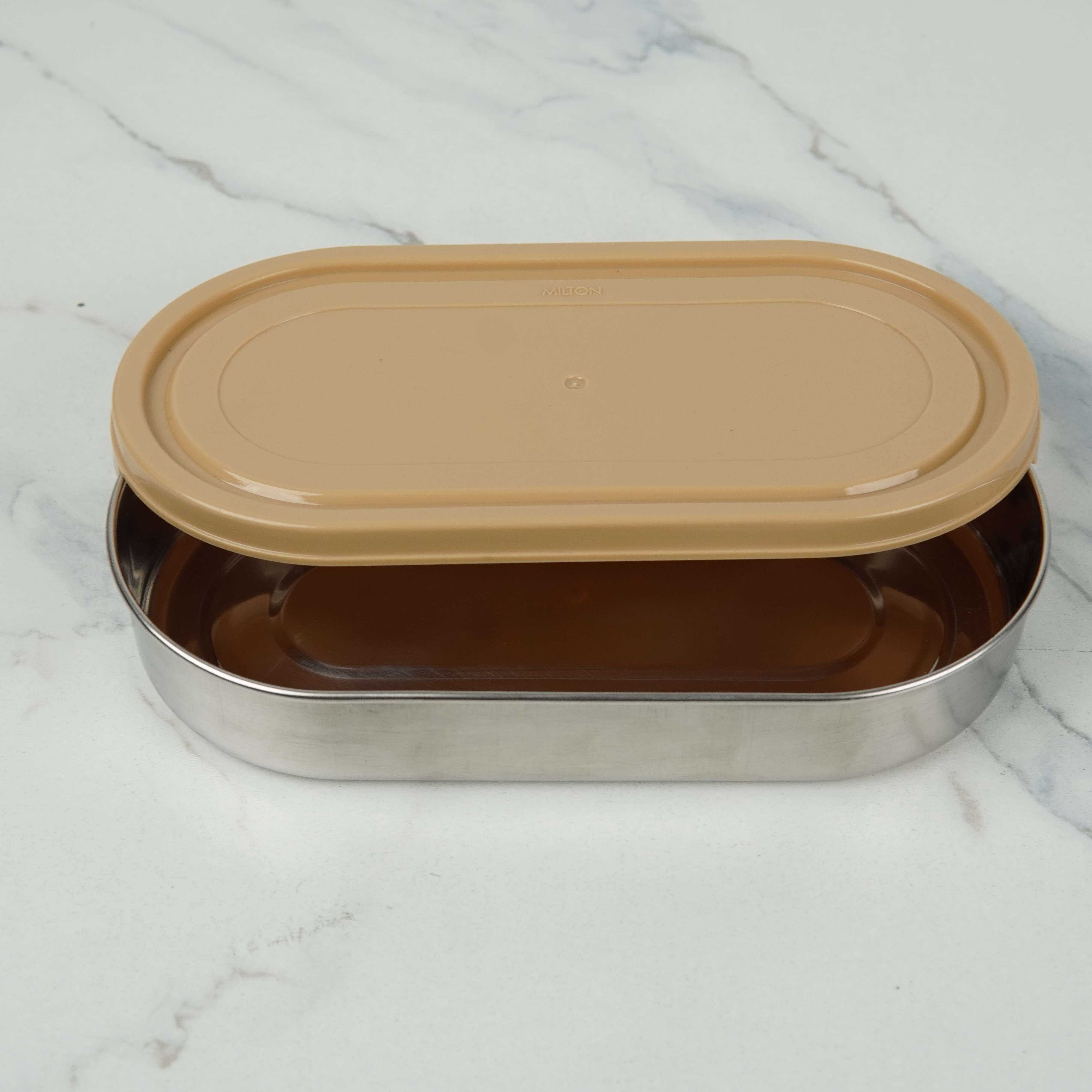 Milton Corporate Lunch Steel Softline Tiffin – 3-Piece Insulated Stainless Steel Set