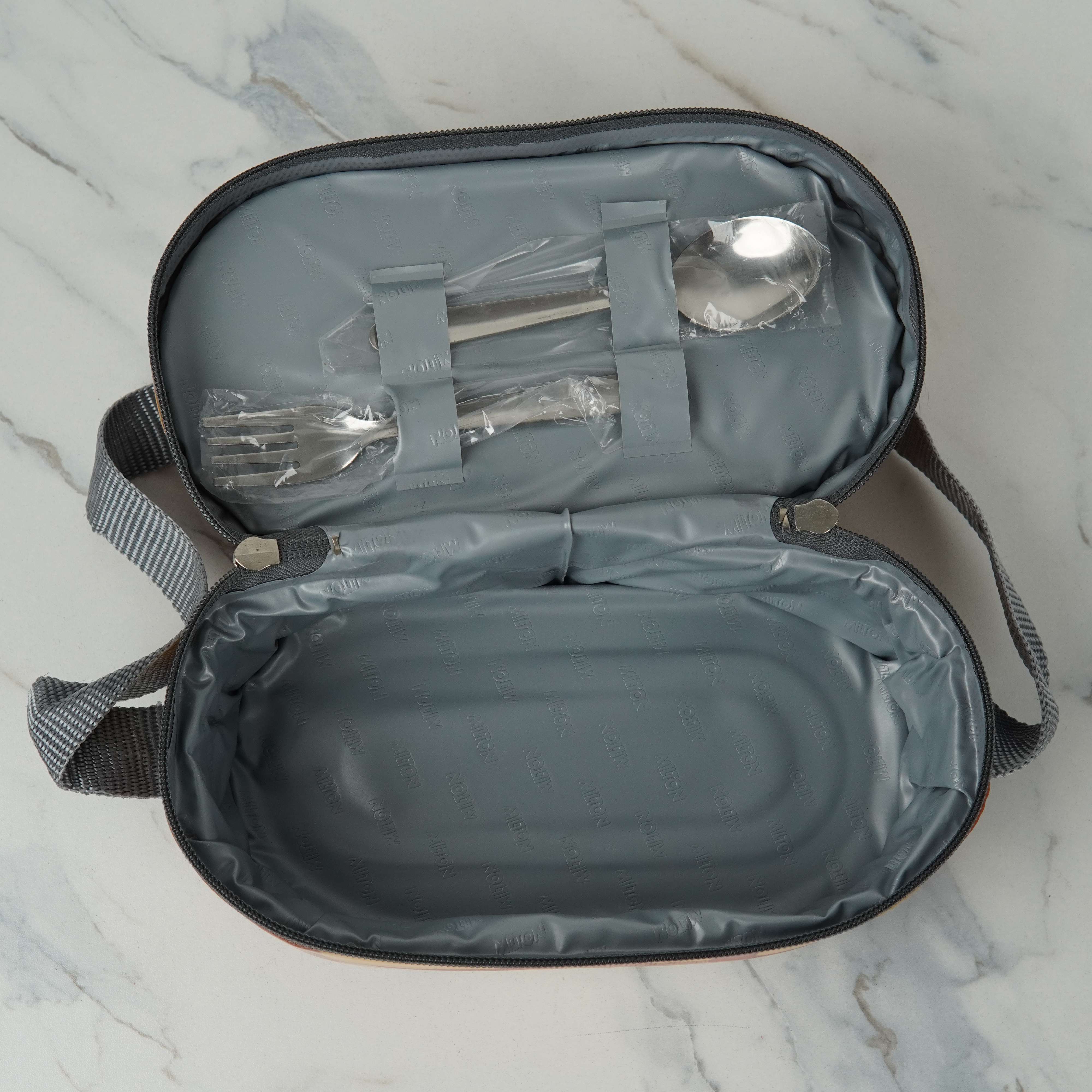 Milton Corporate Lunch Steel Softline Tiffin – 3-Piece Insulated Stainless Steel Set