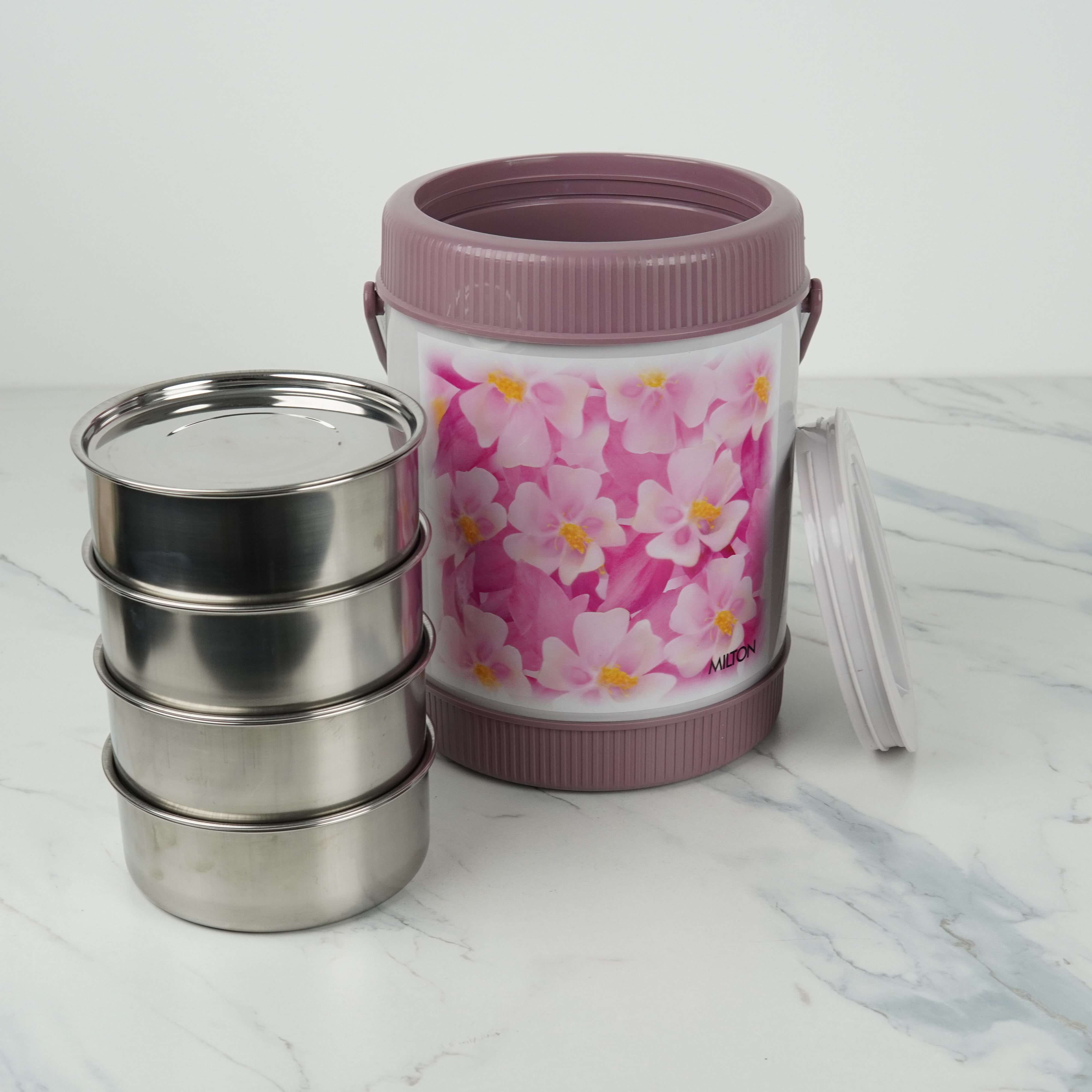Milton Sheriff 4 Thermoware Insulated Tiffin – 4-Piece Stainless Steel Set