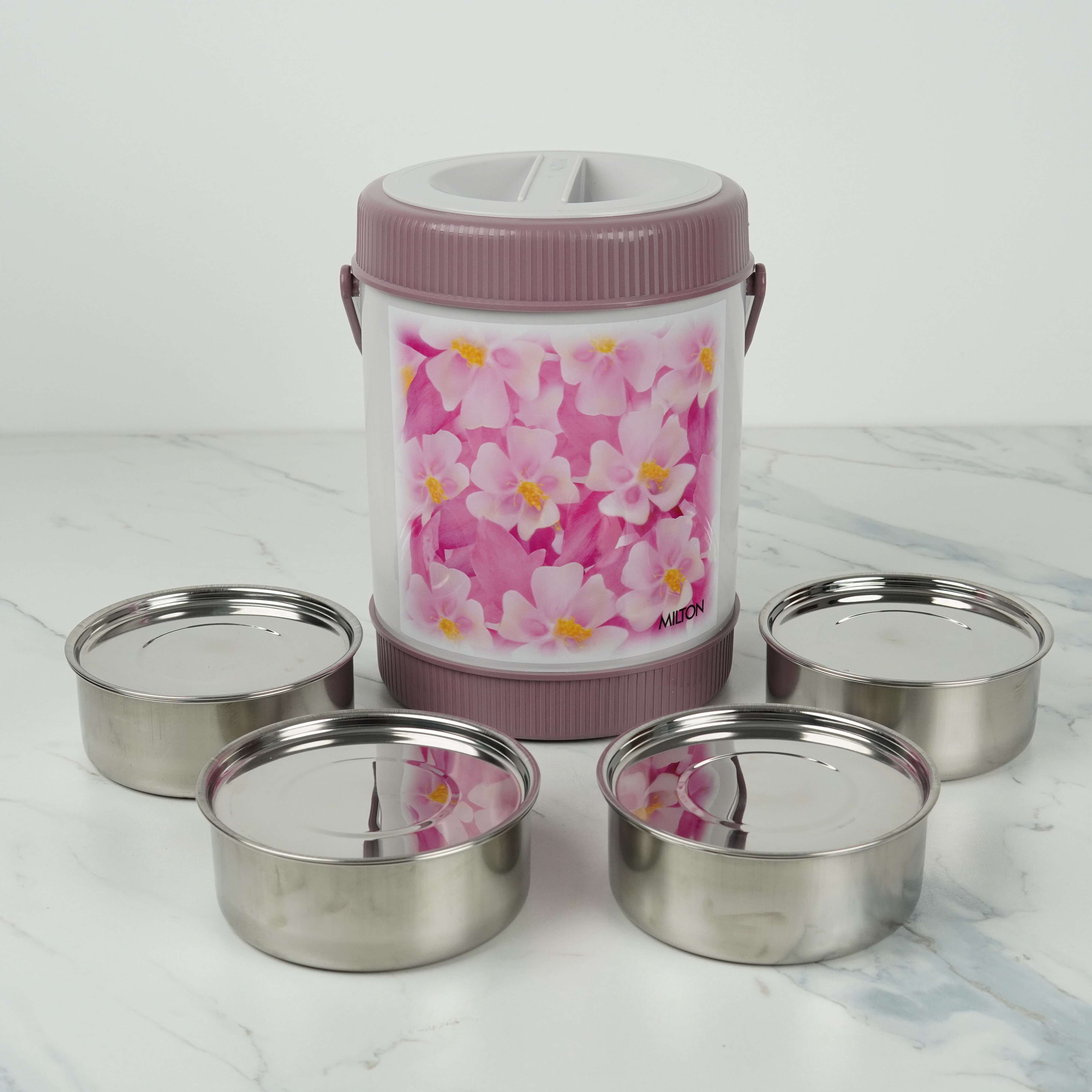Milton Sheriff 4 Thermoware Insulated Tiffin – 4-Piece Stainless Steel Set
