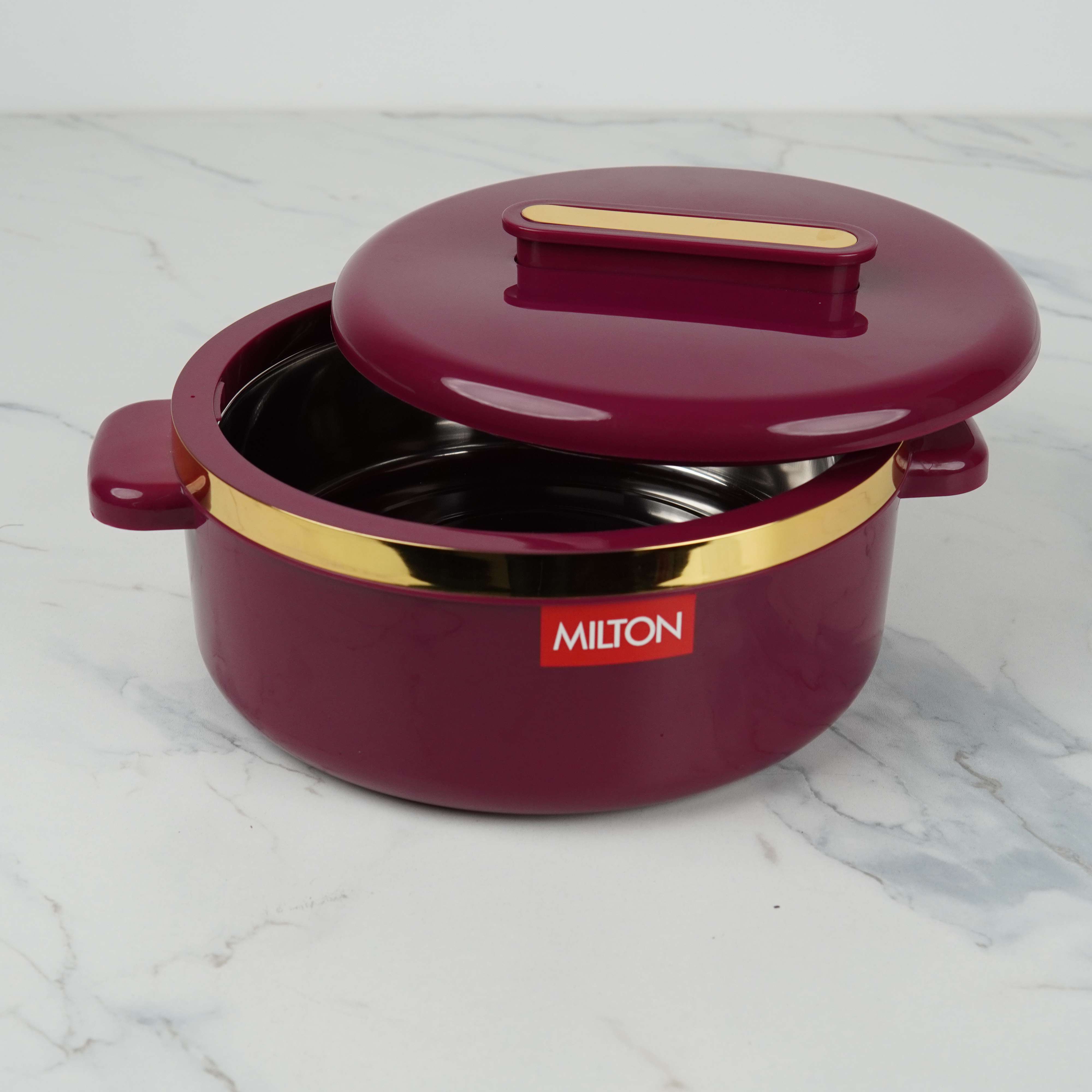 MILTON CURVE 2000 Thermoware Insulated Casserole - 2L | PU Insulated | BPA Free | Hot & Cold Storage