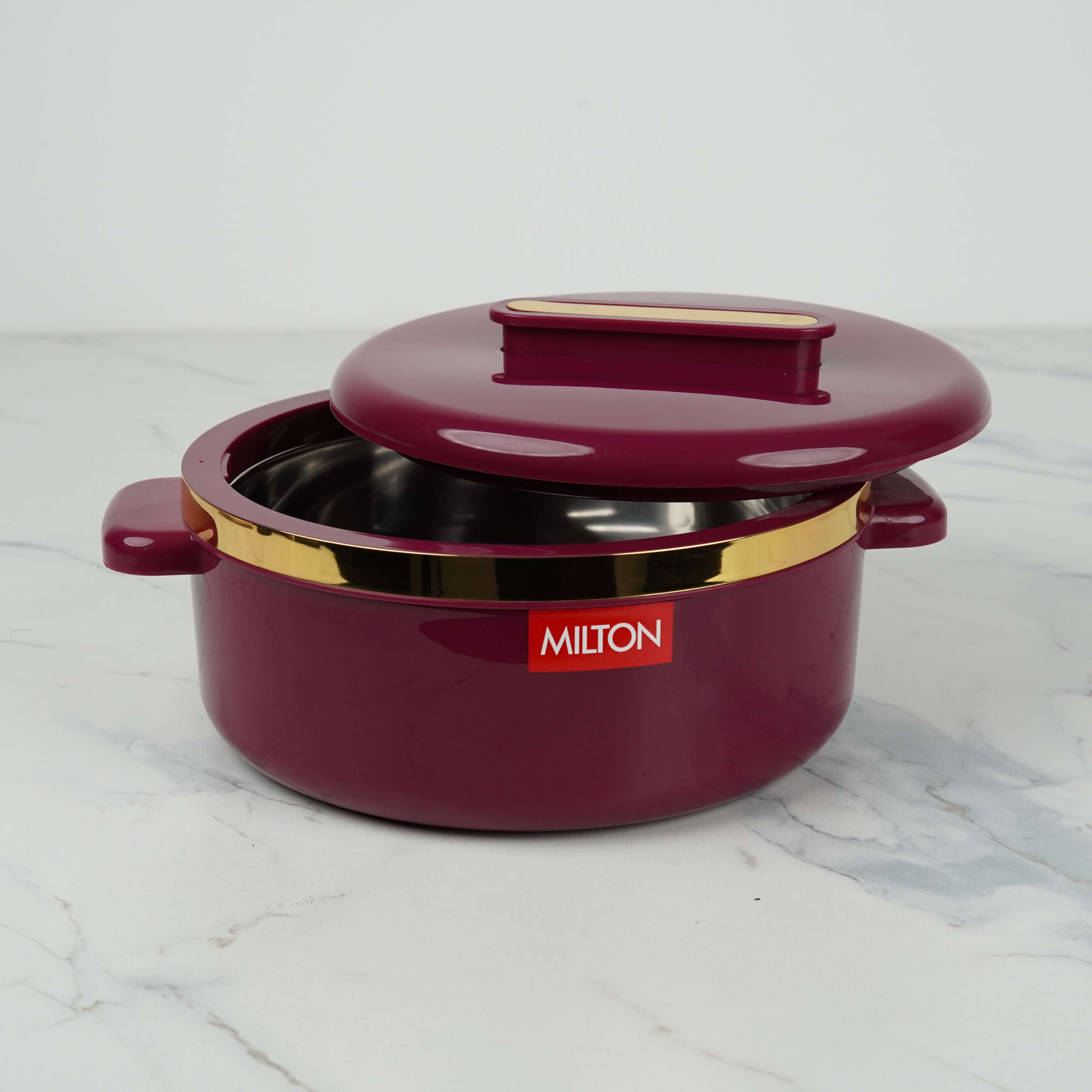 MILTON CURVE 2000 Thermoware Insulated Casserole - 2L | PU Insulated | BPA Free | Hot & Cold Storage