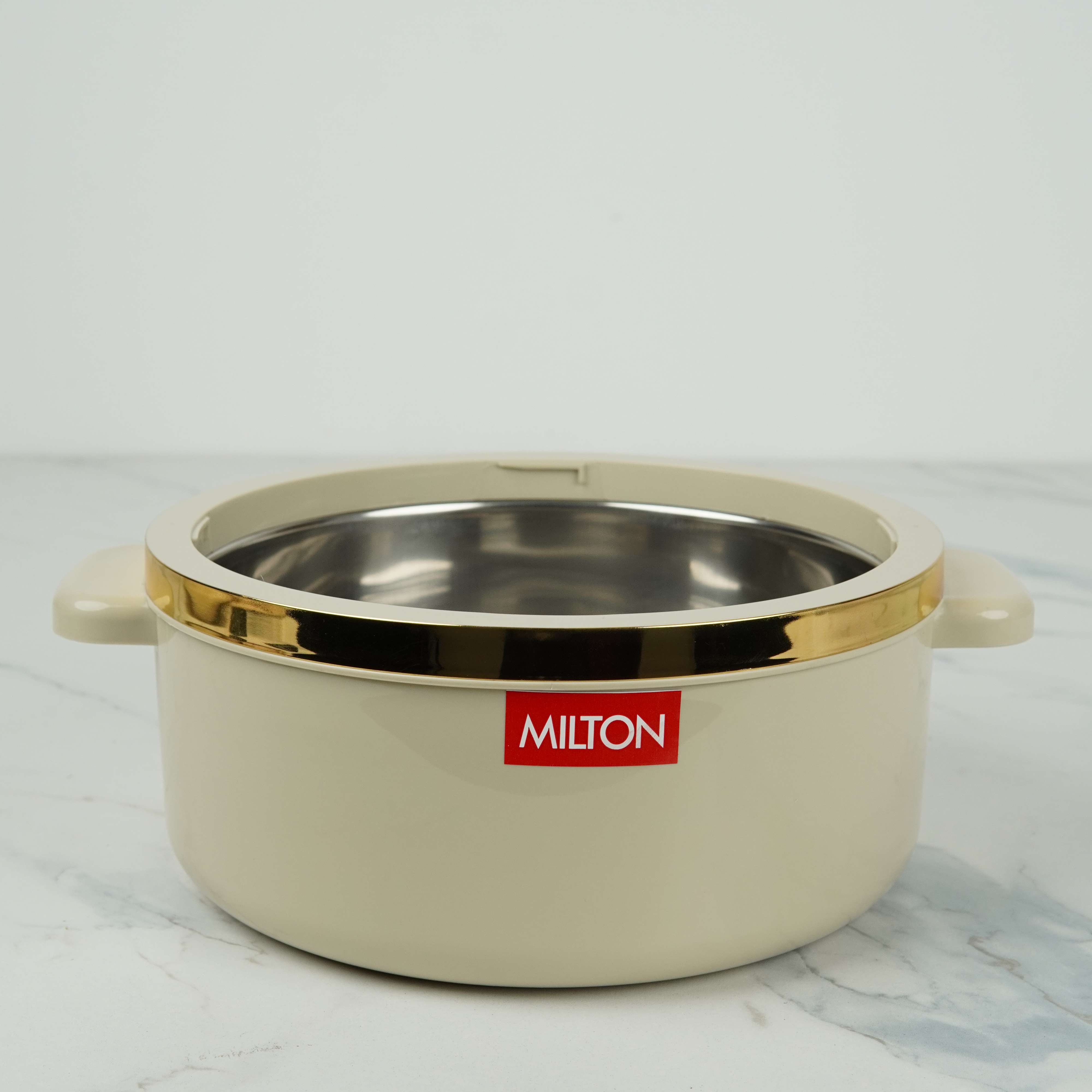 MILTON CURVE 2500 Thermoware Insulated Casserole - 2.5L with Golden Accent Band (Mint Green) - 50 Years Collection