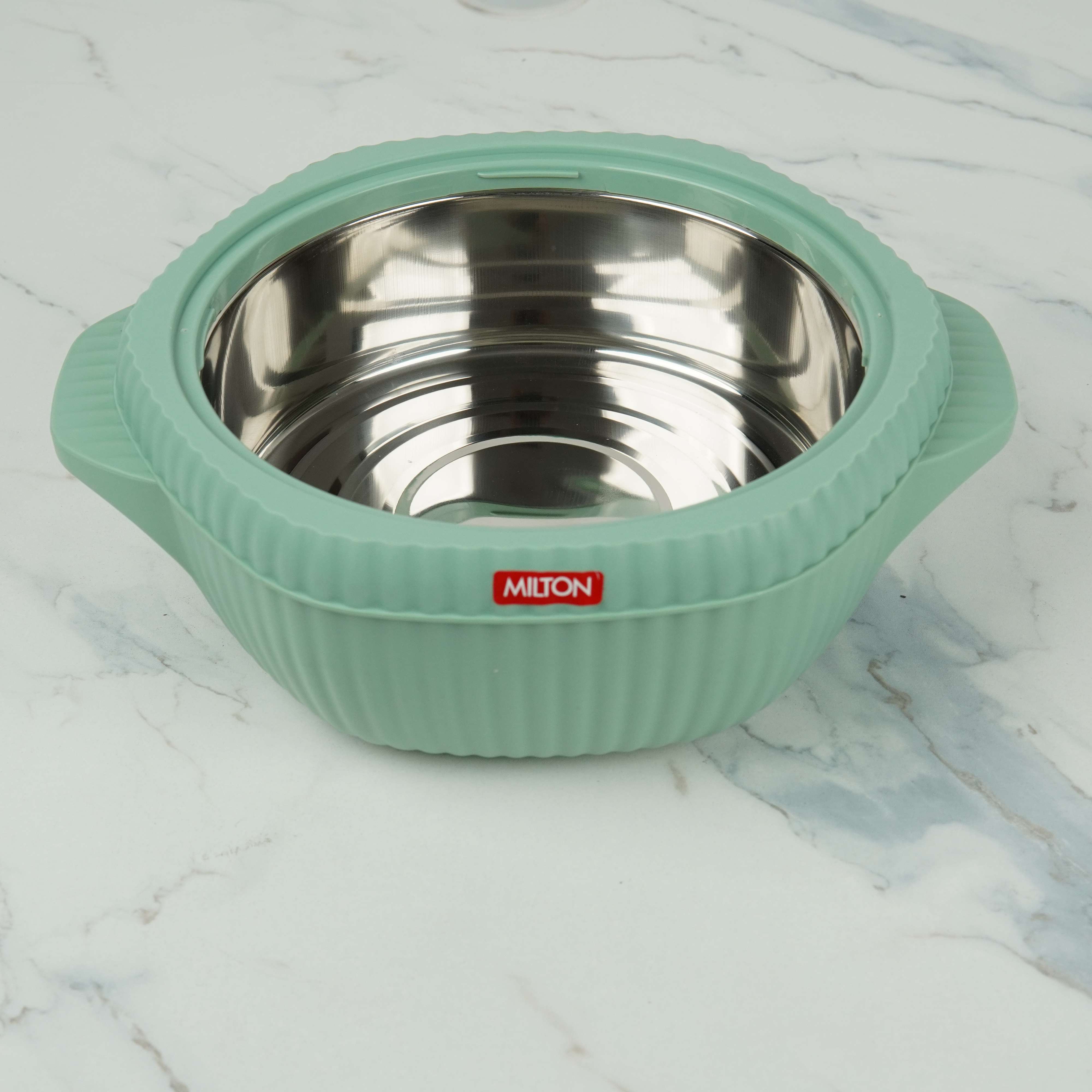 MILTON Oyster 2500 Designer Insulated Casserole - 2.5L Hot Pot with Wooden Handle (Mint Green) - 50 Years Special Edition