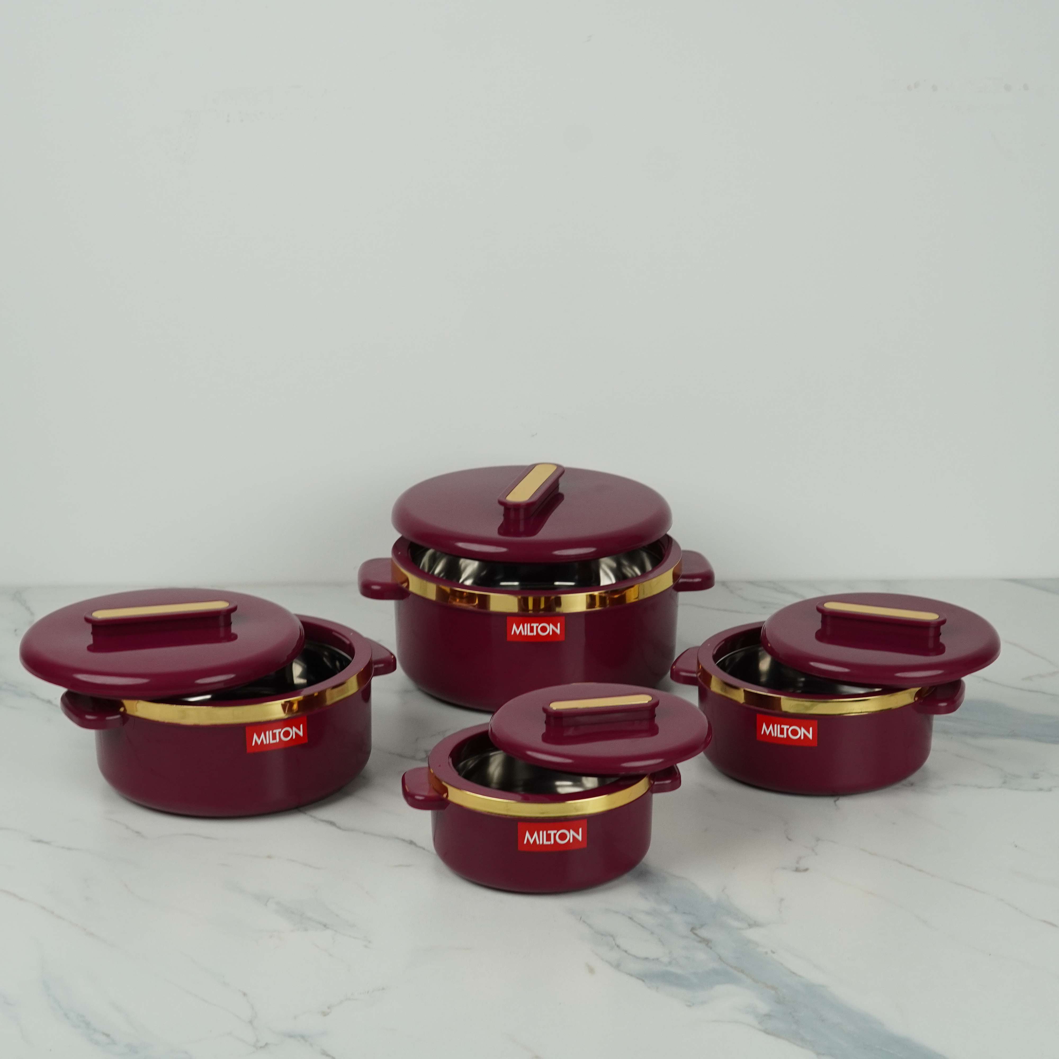 Milton Curve Thermoware Insulated Casserole - 4 Pc Set