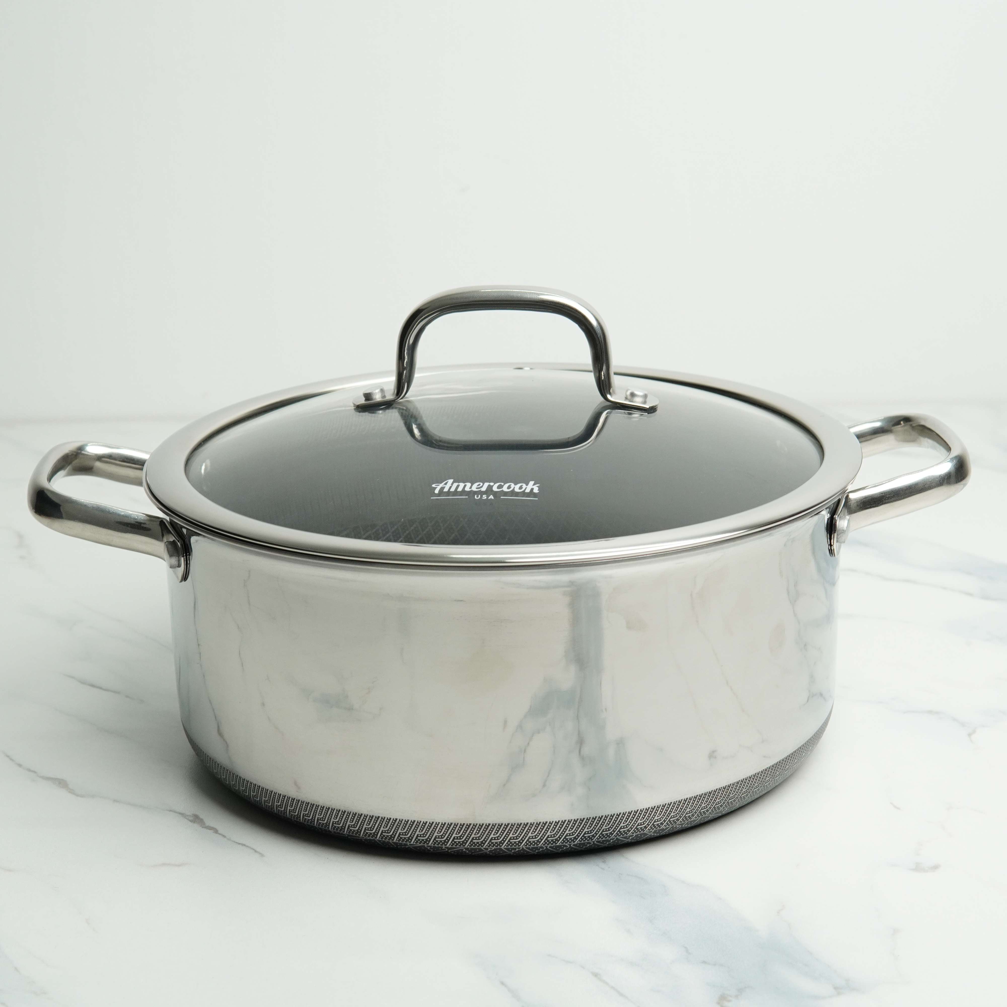 Amercook Aristo Pro Stainless Steel Cookware Casserole, 26 cm & 28cm