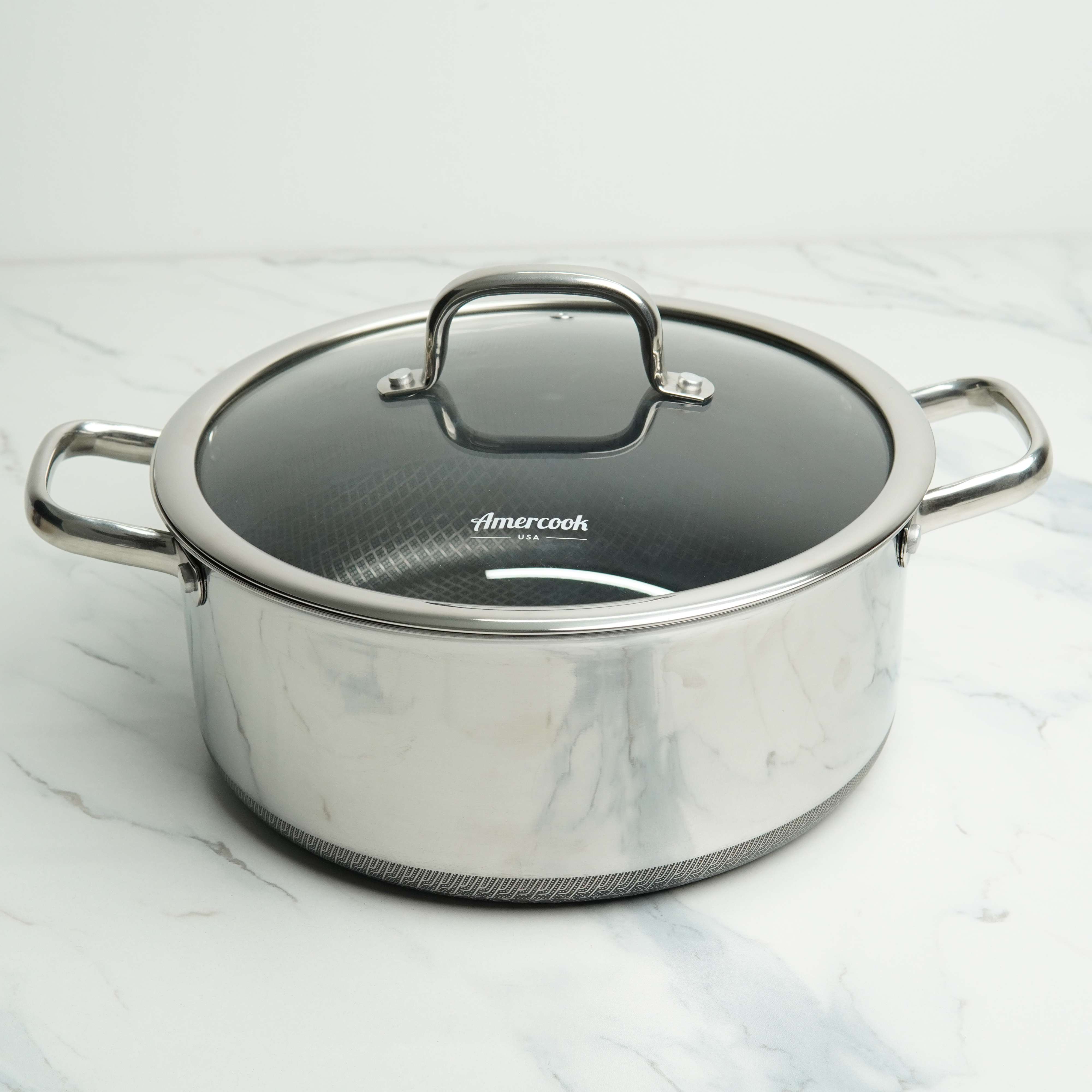 Amercook Aristo Pro Stainless Steel Cookware Casserole, 26 cm & 28cm