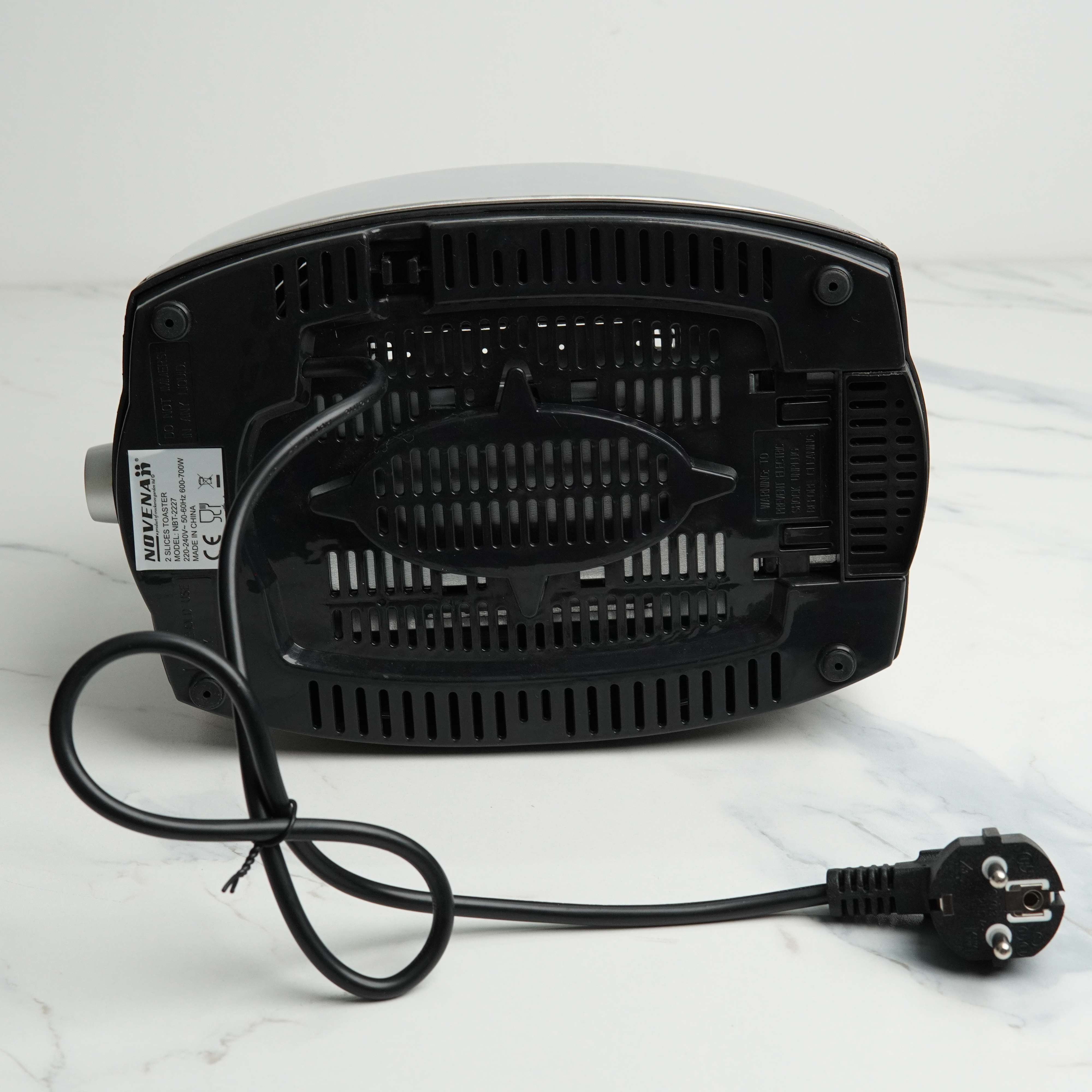 Novena NBT-2227 2-Slice Cool Touch Toaster – 700W with Stainless Steel Panels and Multi-Function Controls