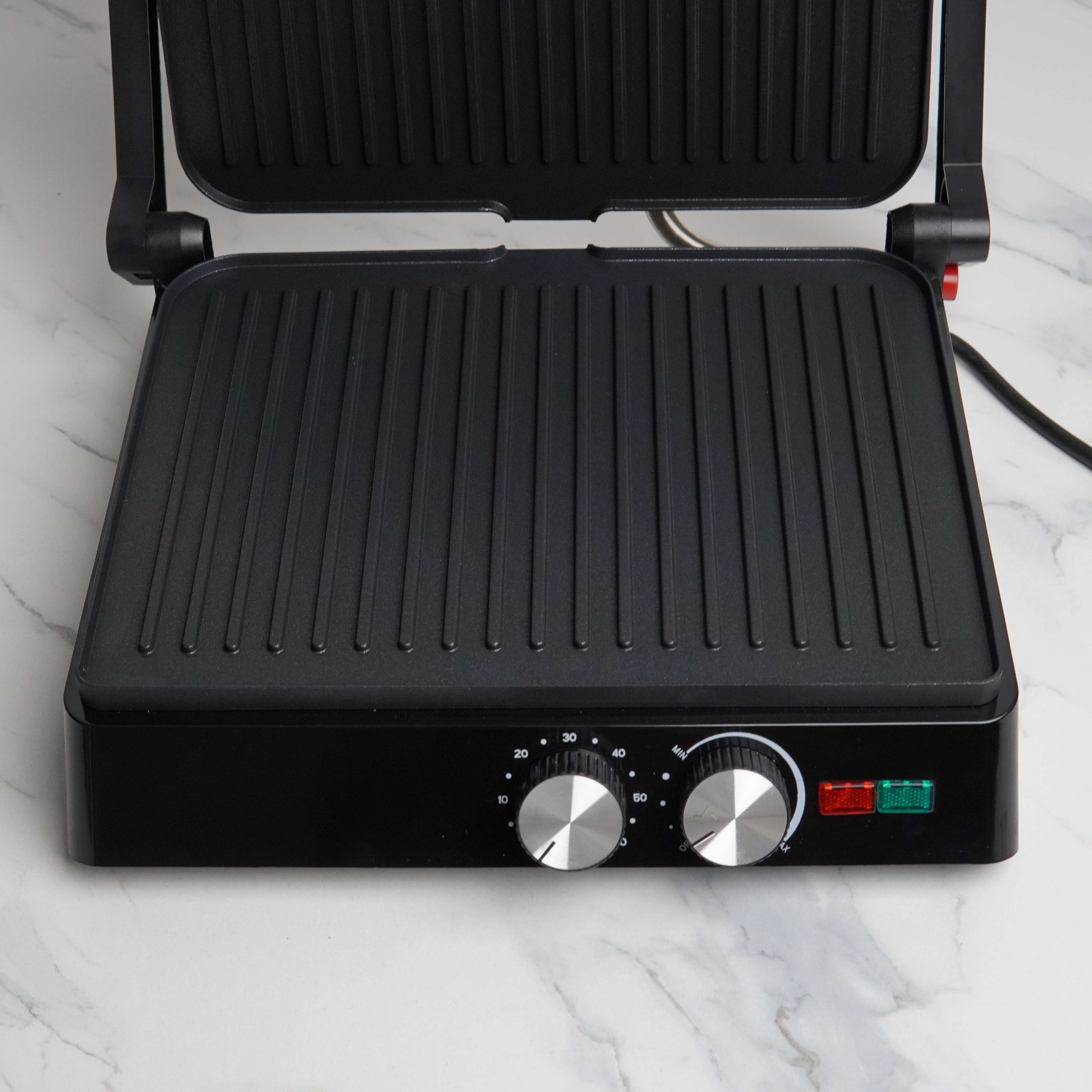 Novena NGM-1875 Electric Contact Grill & Sandwich Press – 1800W, 3-in-1 Cooking (Contact / Press / Open Grill)