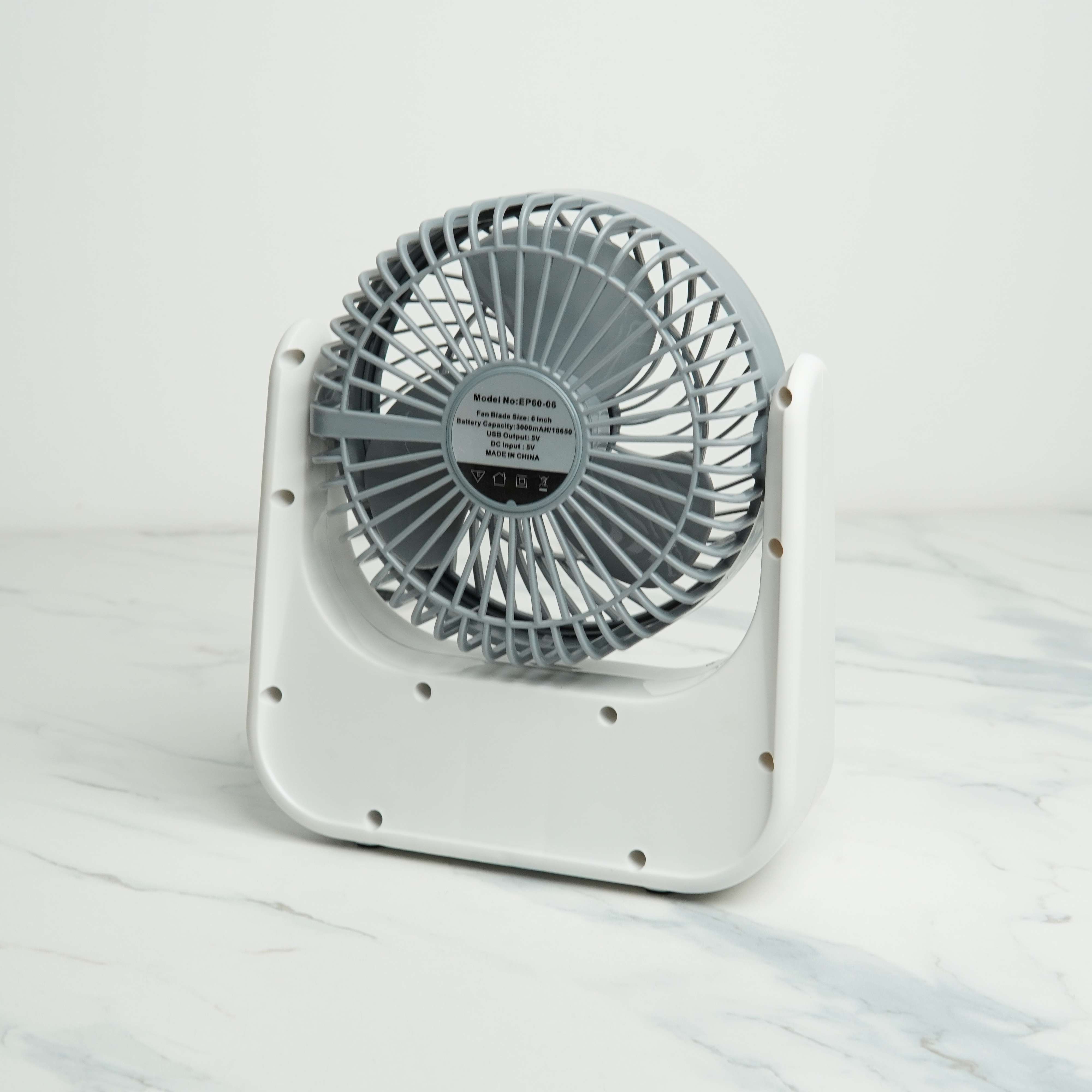 Easy Power EP60-06	6Inch Rechargeable Multifunctional	Table Fan with LED Night Light & Type-C Charging