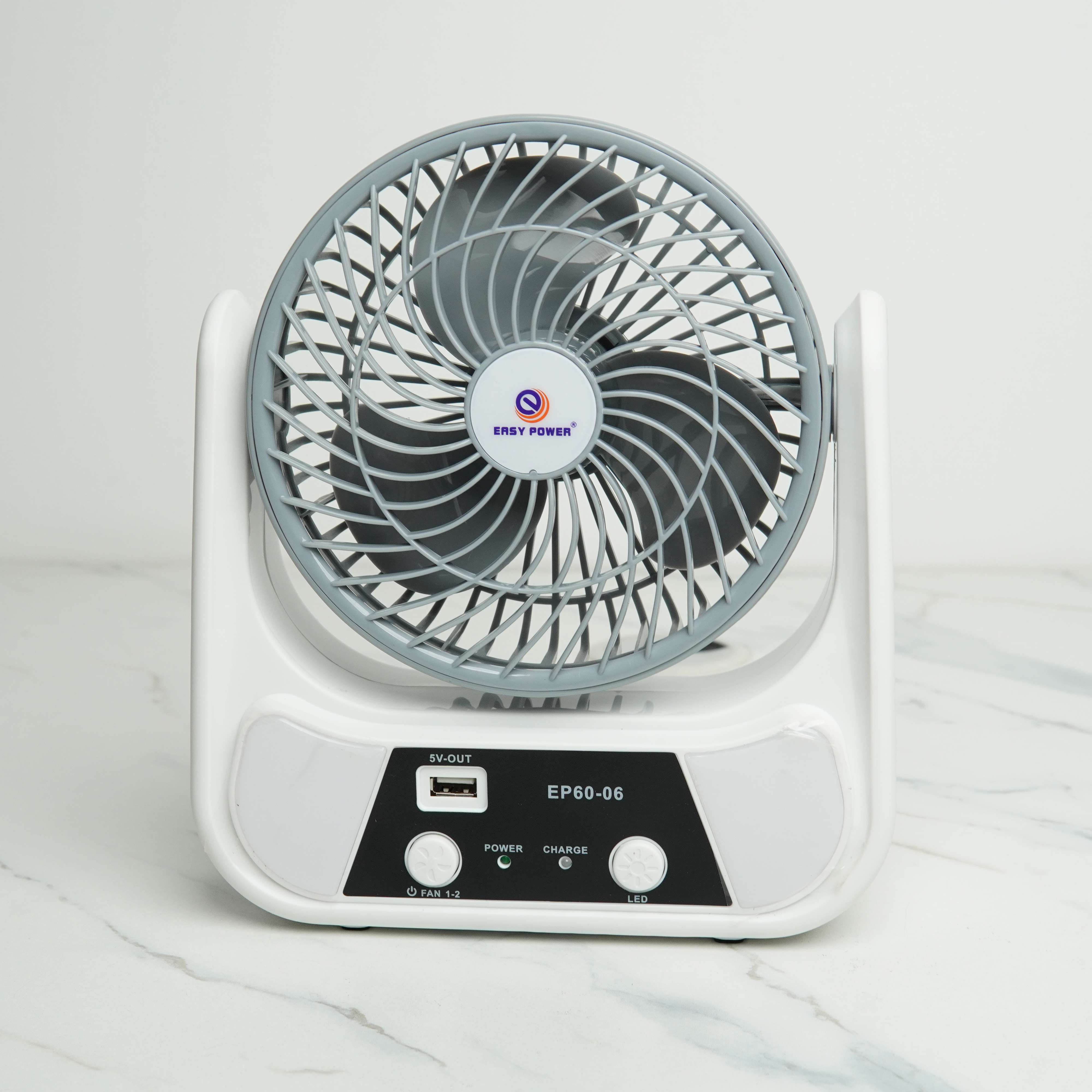 Easy Power EP60-06	6Inch Rechargeable Multifunctional	Table Fan with LED Night Light & Type-C Charging