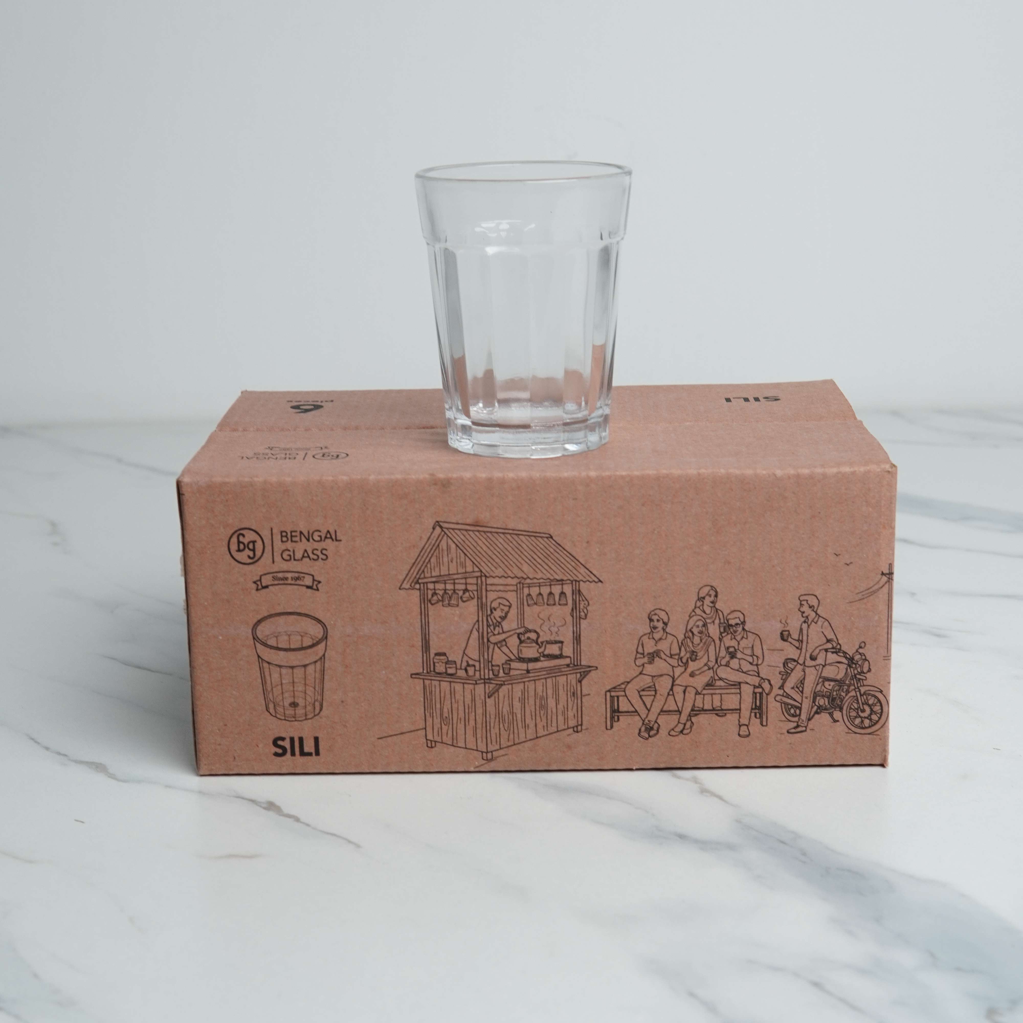 Bengal Short Crystal Glass Tumbler set – 6 Pieces