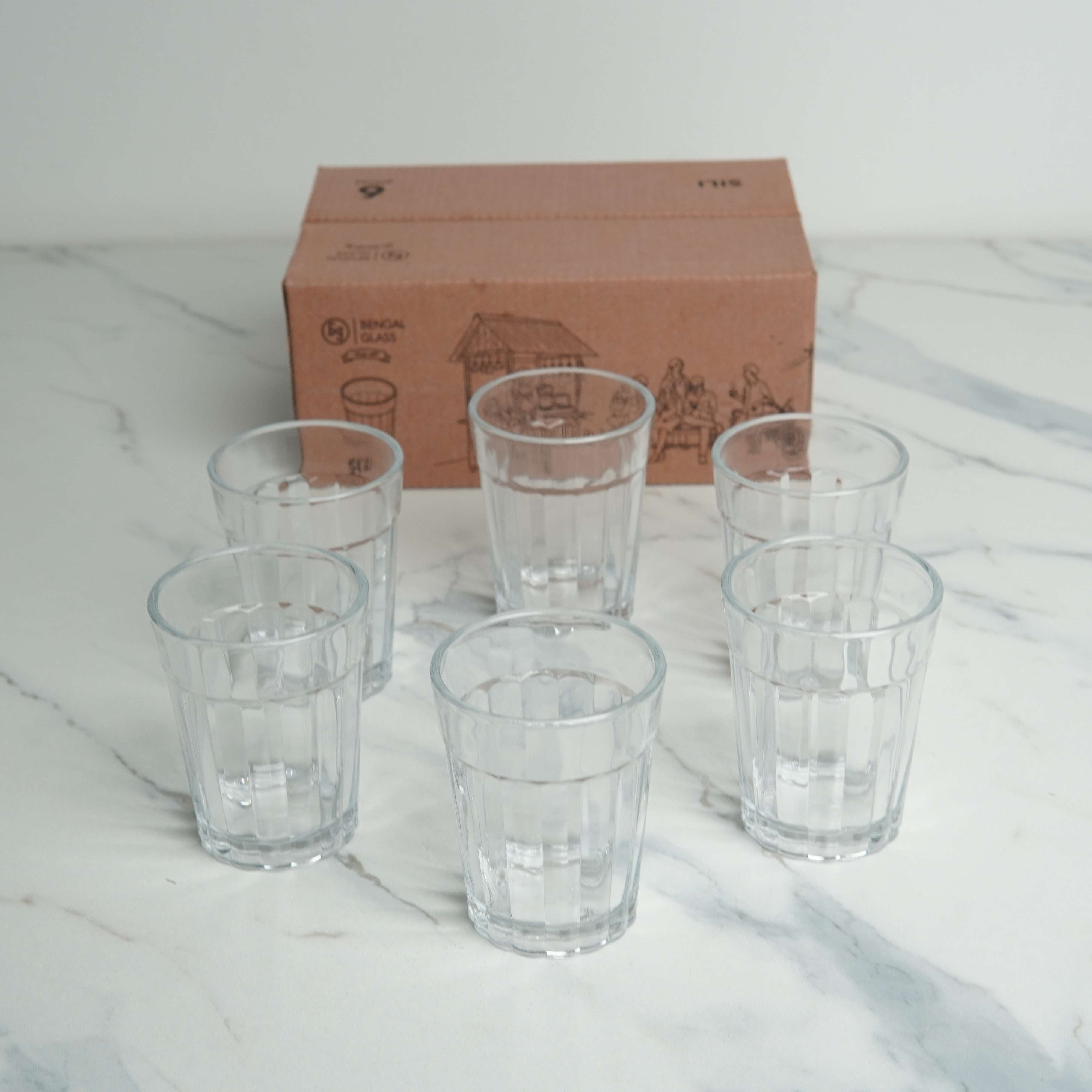 Bengal Short Crystal Glass Tumbler set – 6 Pieces