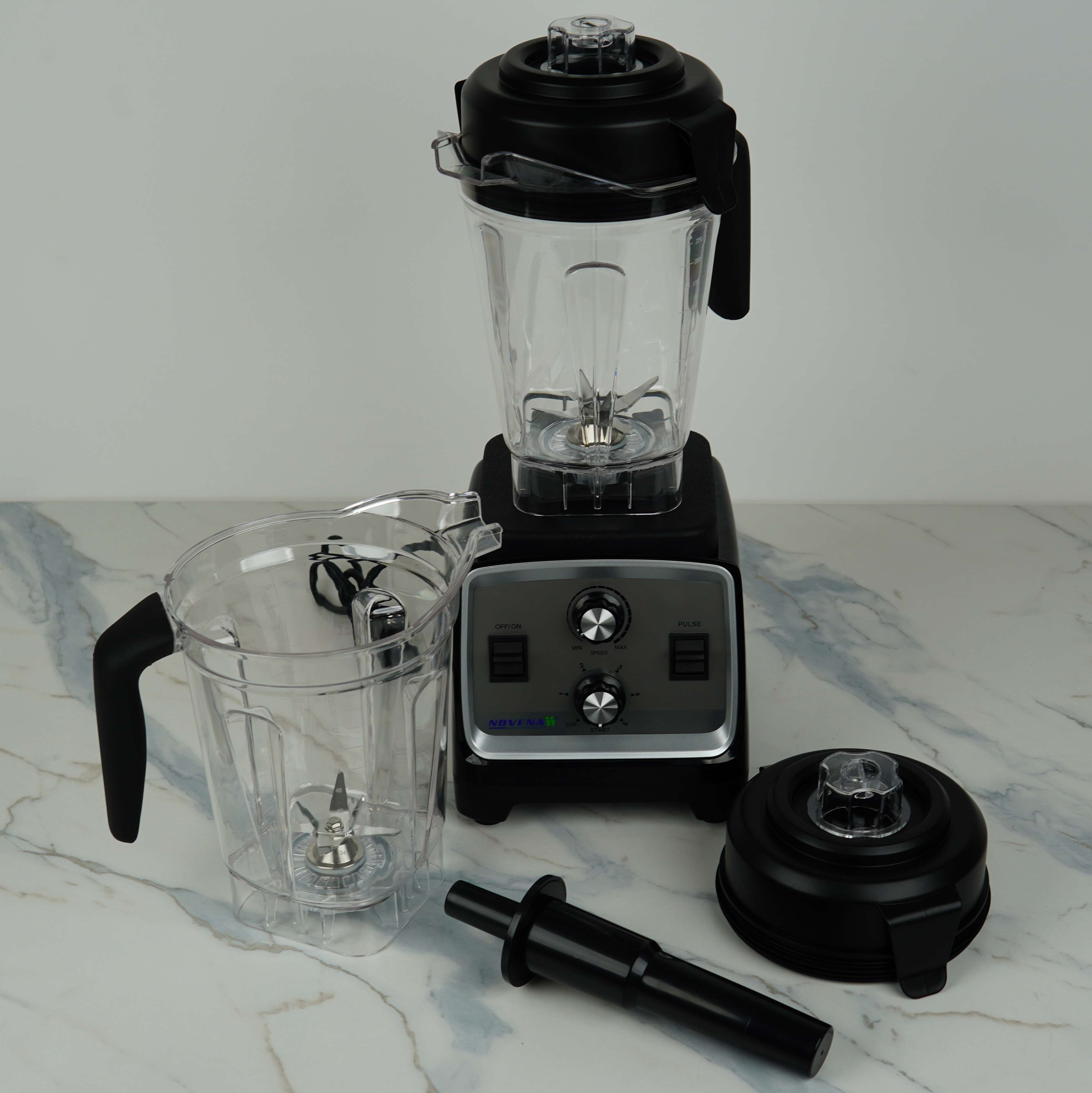 Novena NCB-228D Commercial Blender – 2200W High Power, Double Jar (3.0L Each), Pure Copper Motor, and Professional High-Speed Performance
