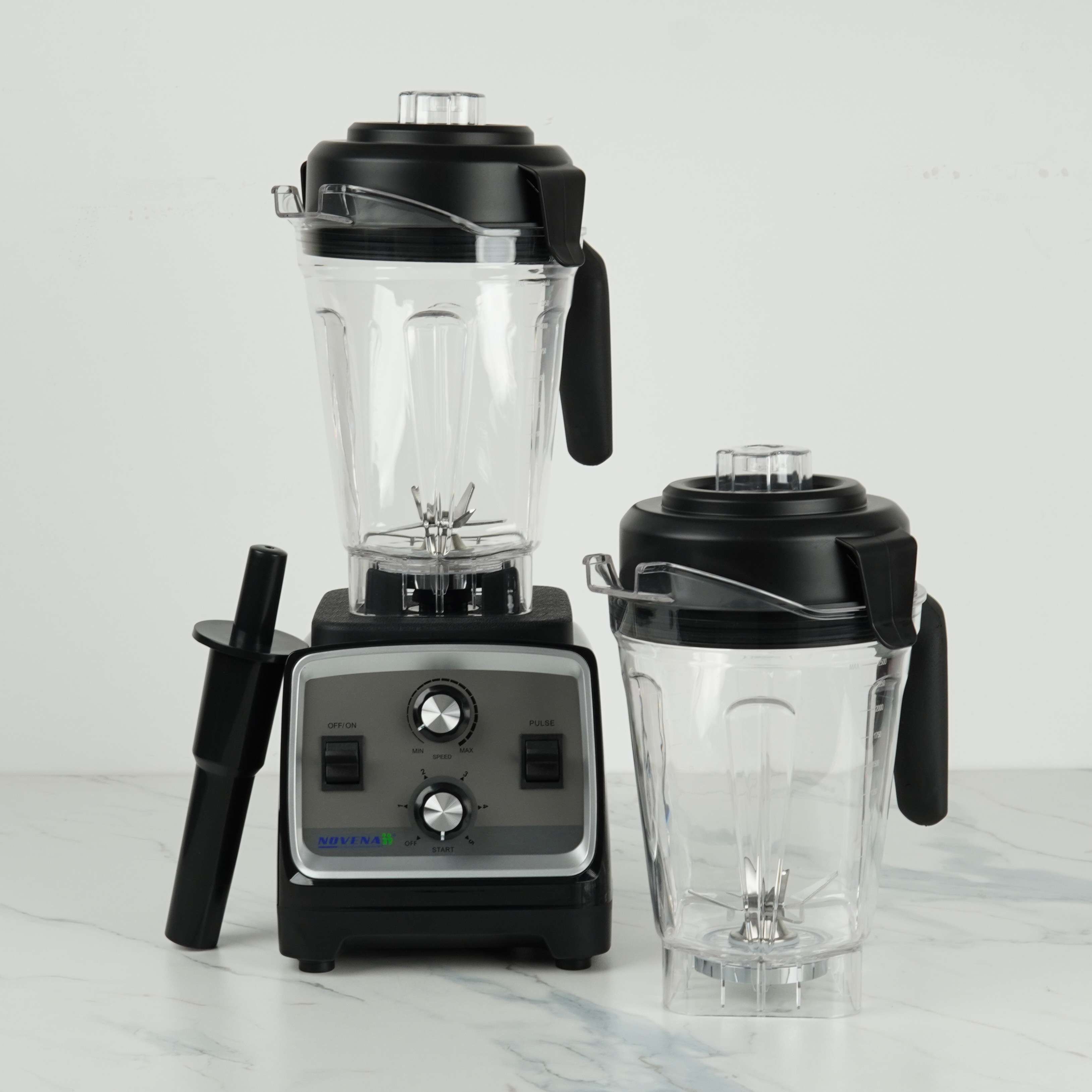 Novena NCB-228D Commercial Blender – 2200W High Power, Double Jar (3.0L Each), Pure Copper Motor, and Professional High-Speed Performance