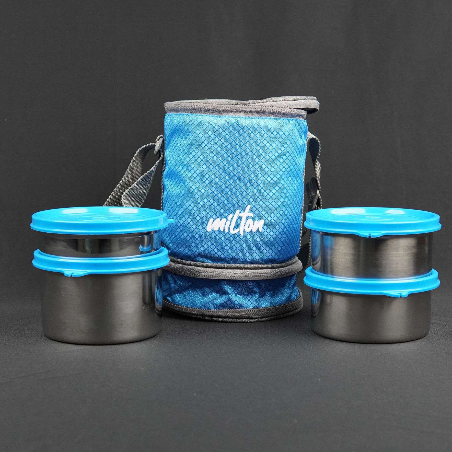 Milton Expando Tiffin 3+1 Softline – Insulated Stainless Steel Lunch Box Set