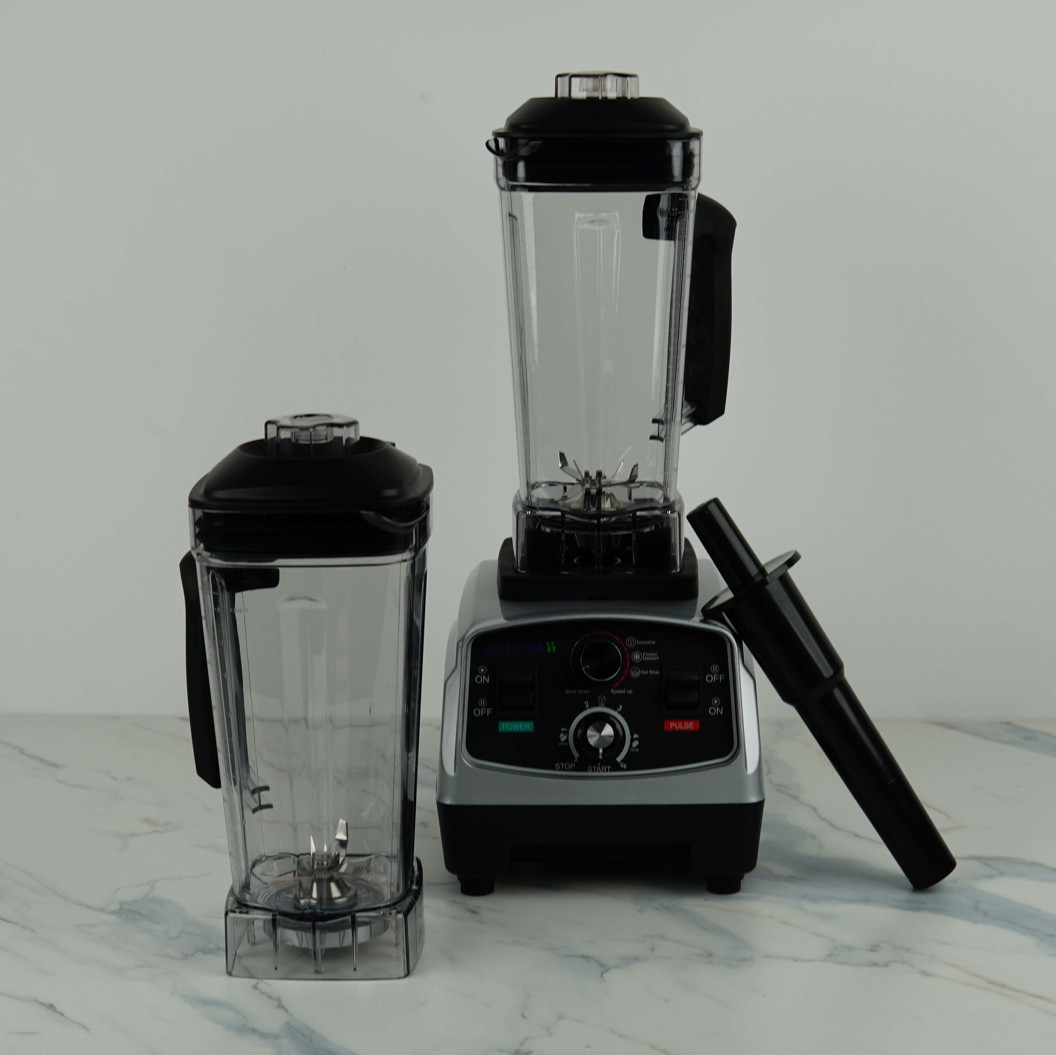 Novena NCB-200D Commercial Blender – 2200W, Double Jar (2000ML + 2000ML), SUS #304 Stainless Steel Blades, Anti-Skid Shockproof Base, Pure Copper Motor