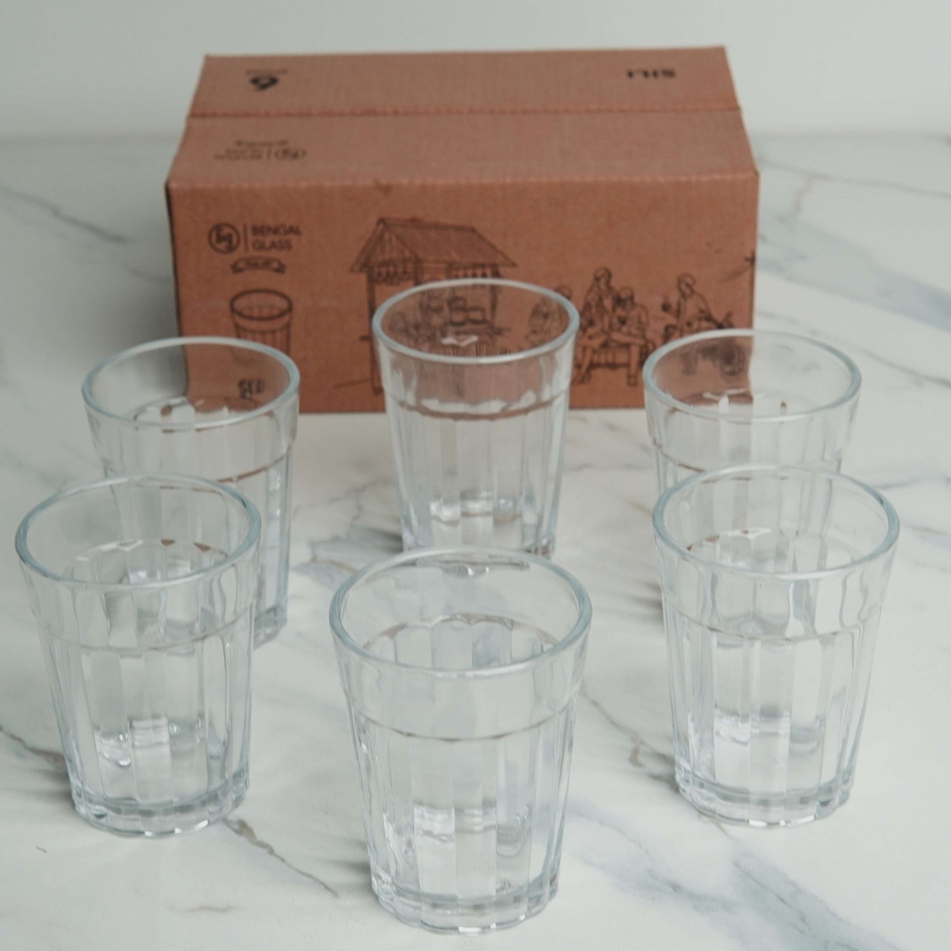 Bengal Short Crystal Glass Tumbler set – 6 Pieces