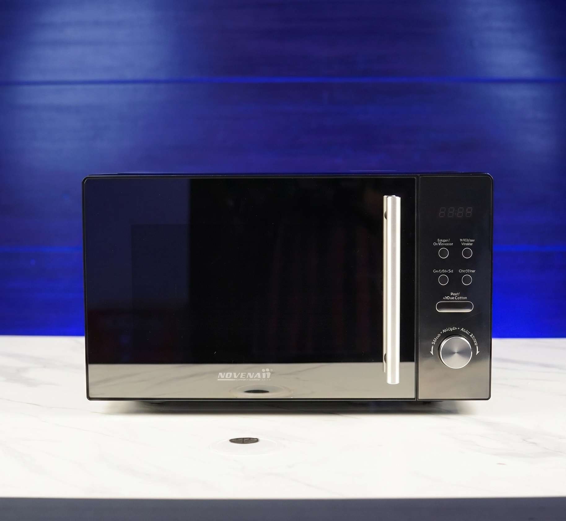 NOVENA Black Berry Microwave Oven with Grill NMW-348 - 20L Capacity, LED Display, Child Safety Lock