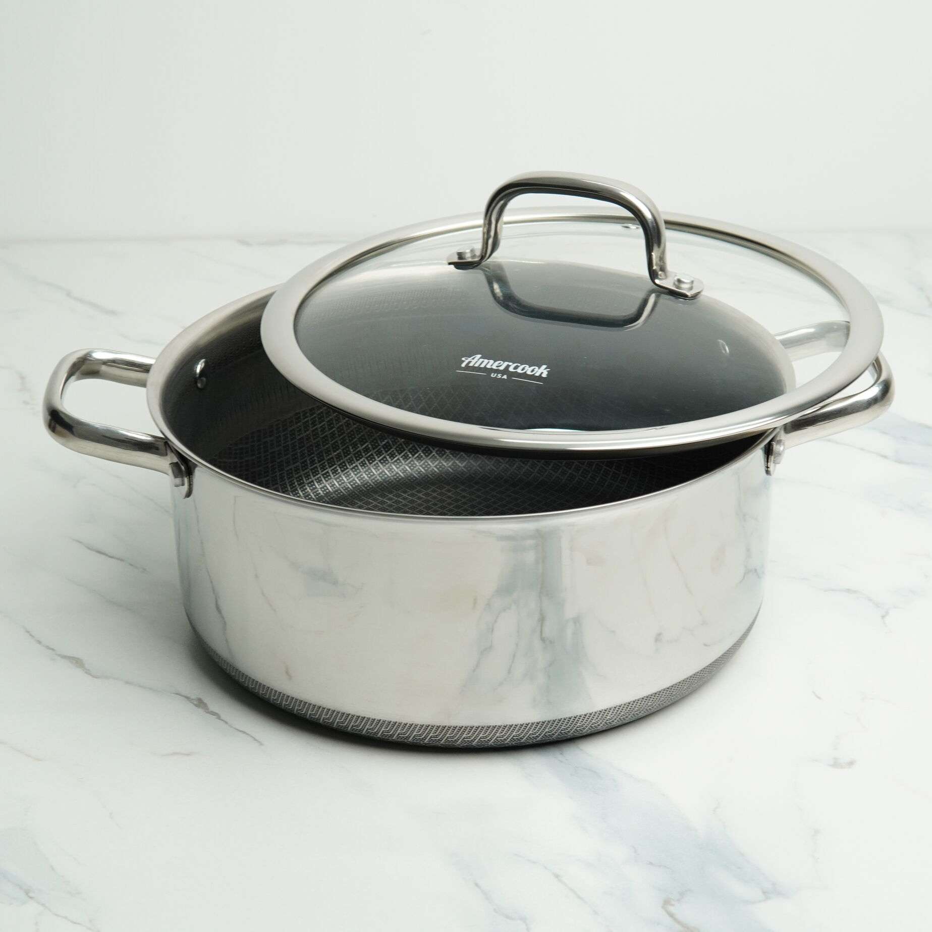 Amercook Aristo Pro Stainless Steel Cookware Casserole, 26 cm & 28cm